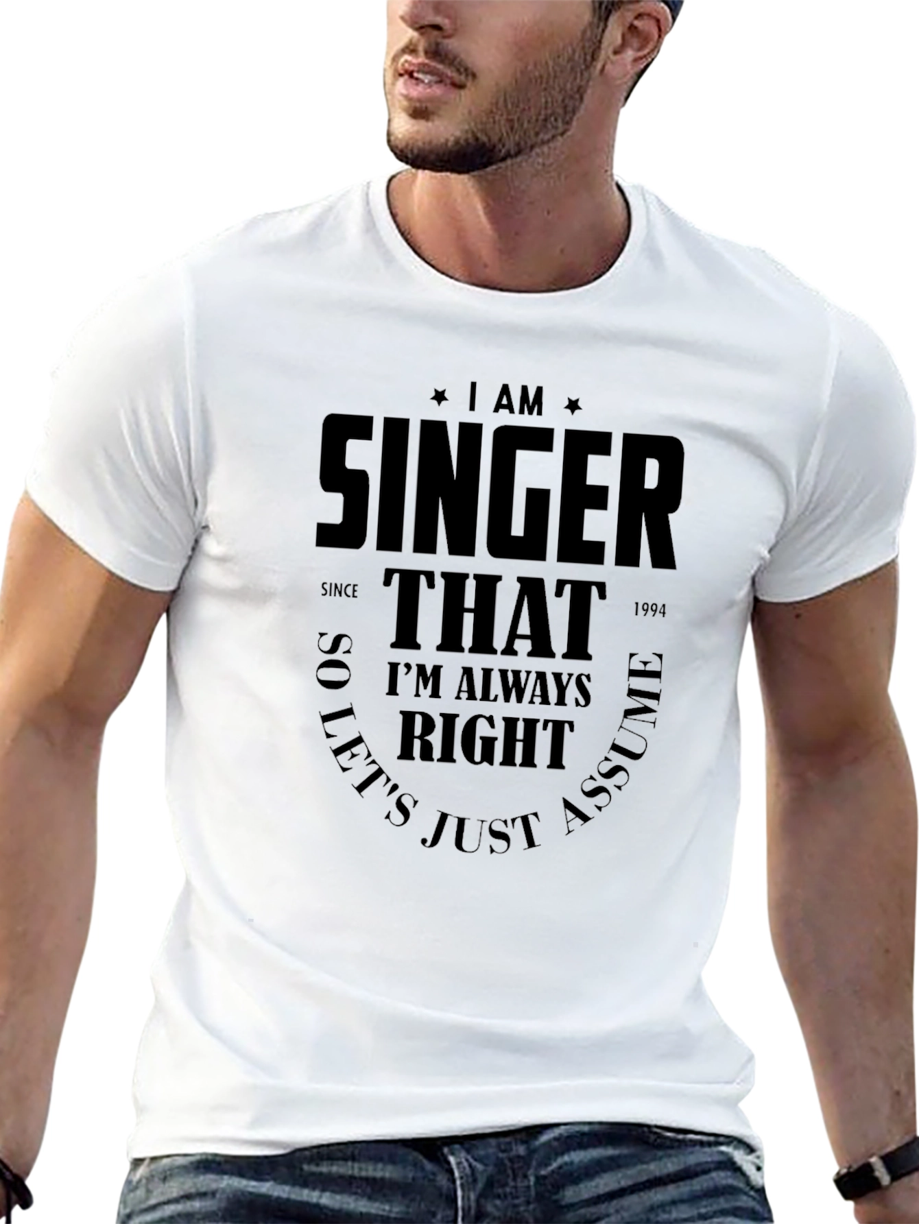 Black Singer Always Right Graphic Tee - Black T-Shirt view 13