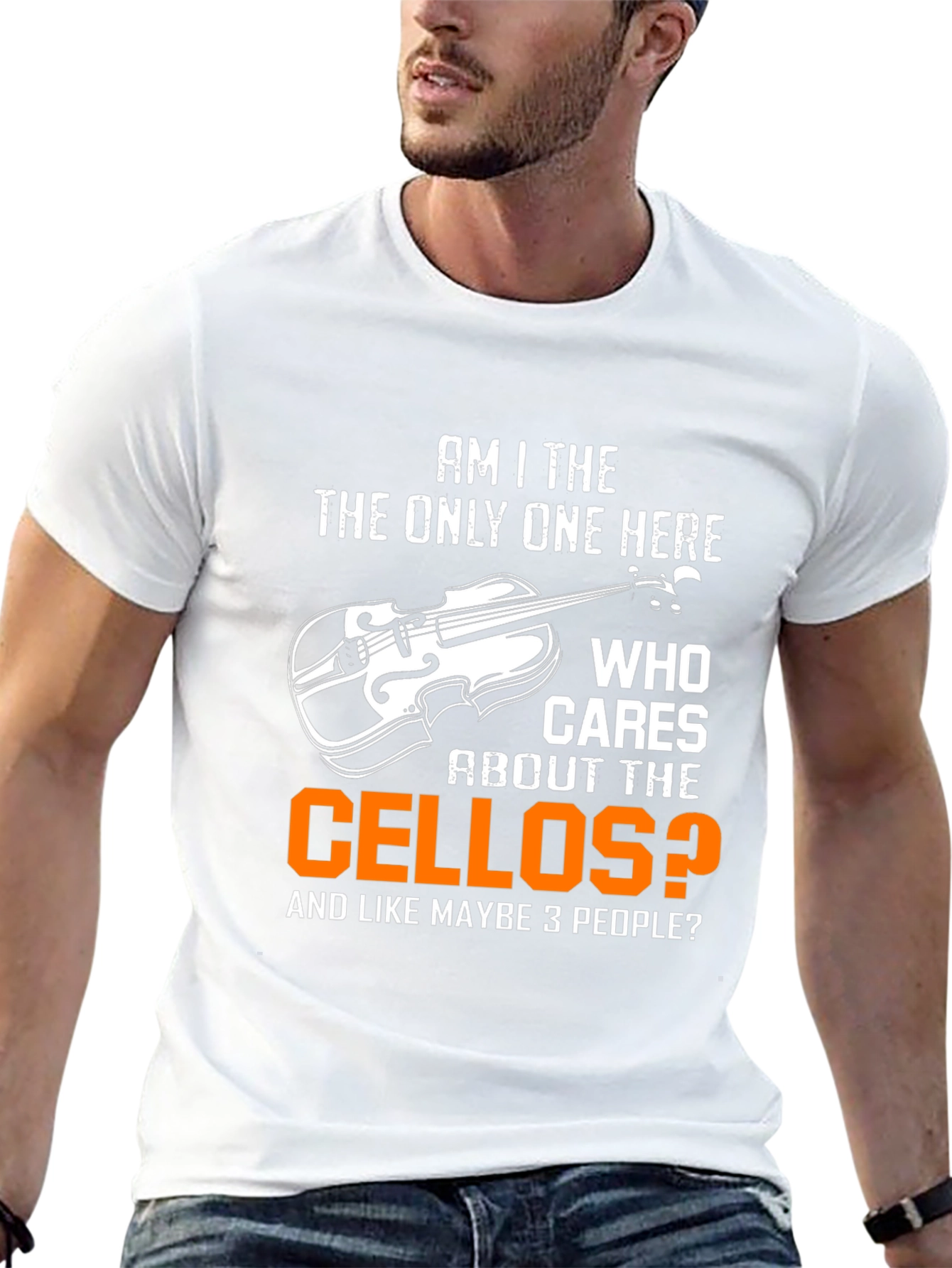 Am I the Only One Cello T-Shirt Funny Musician Tee - 13