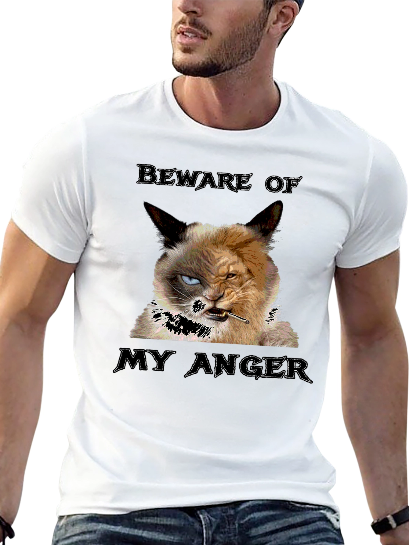 Black Grumpy Cat T-Shirt - Beware My Anger view 13