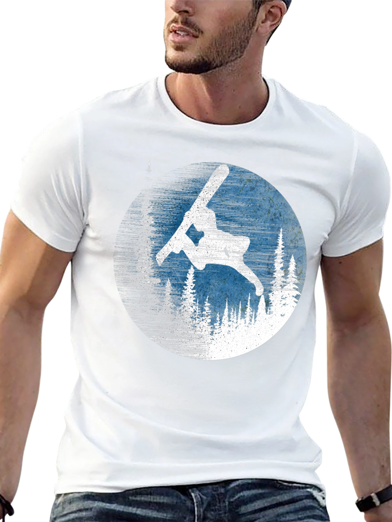 Black Snowboarder T-Shirt - Winter Sports Apparel view 13
