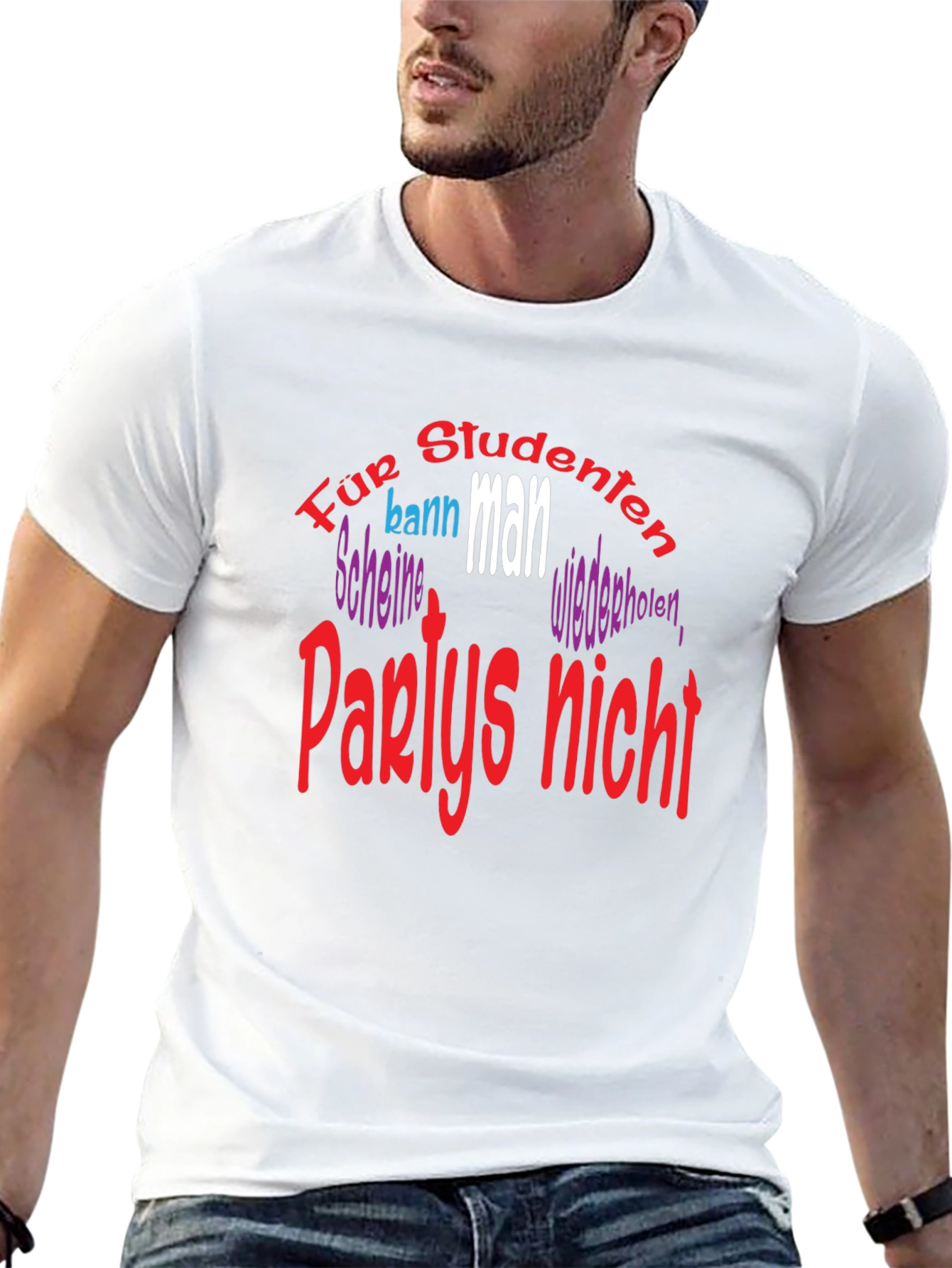 Black Student Party German T-Shirt view 13