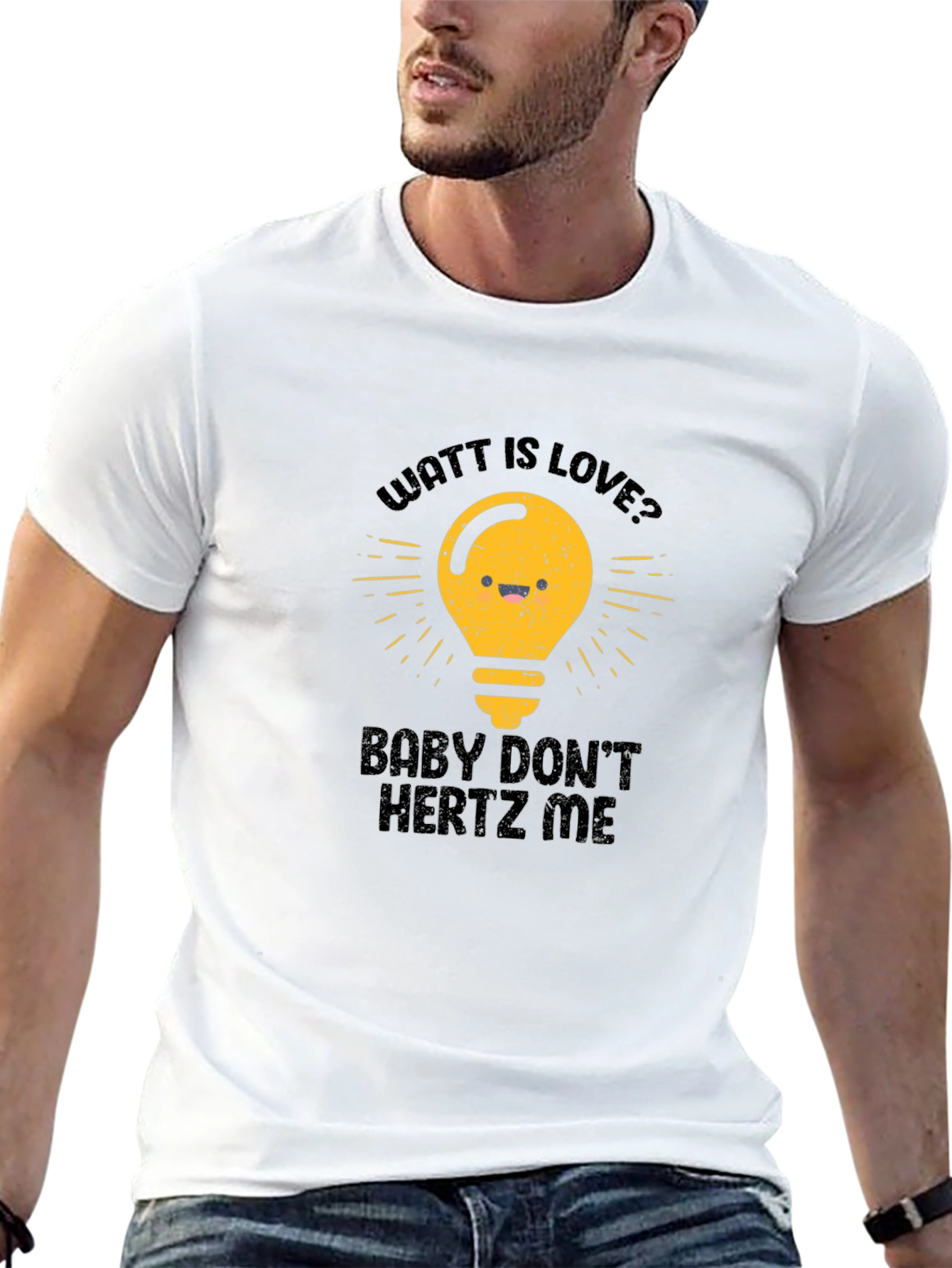 Black Watt is Love T-Shirt - Funny Science Pun Tee view 13