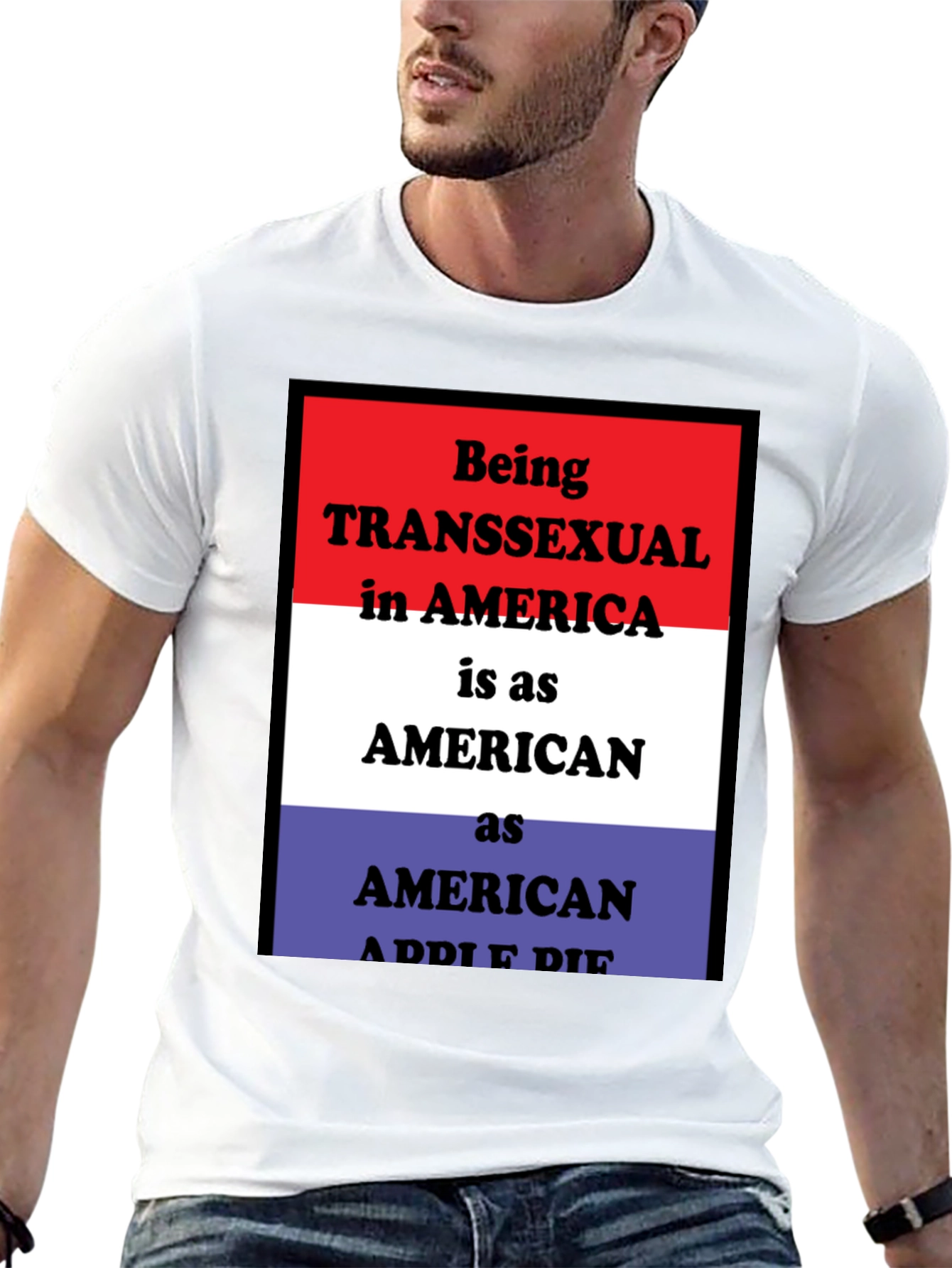 Black Transgender American Pride T-Shirt view 13