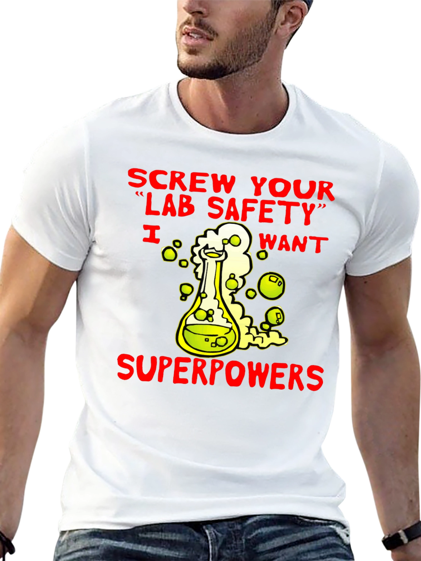 Black Lab Safety Superpowers T-Shirt view 13