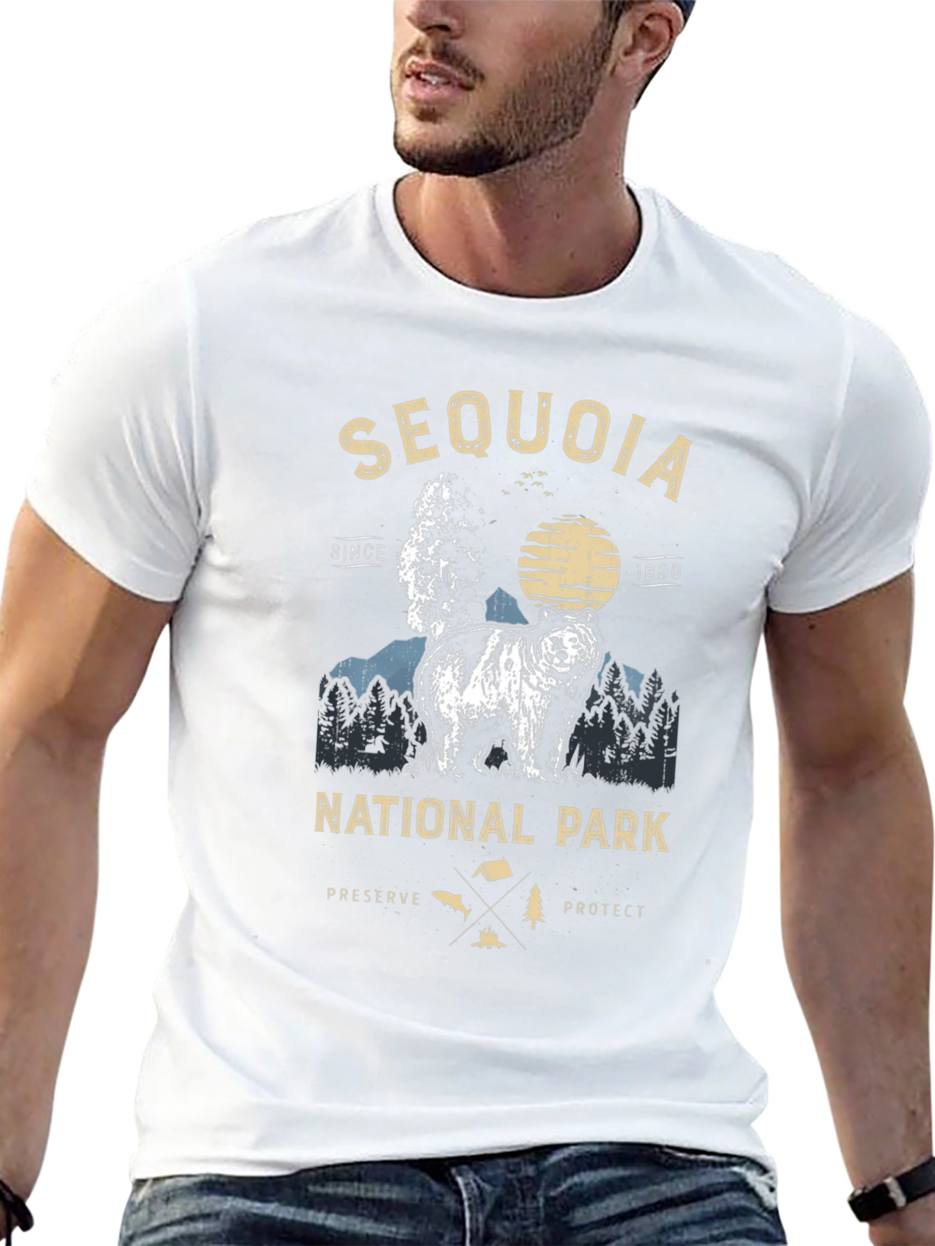 Black Sequoia National Park Bear T-Shirt view 13