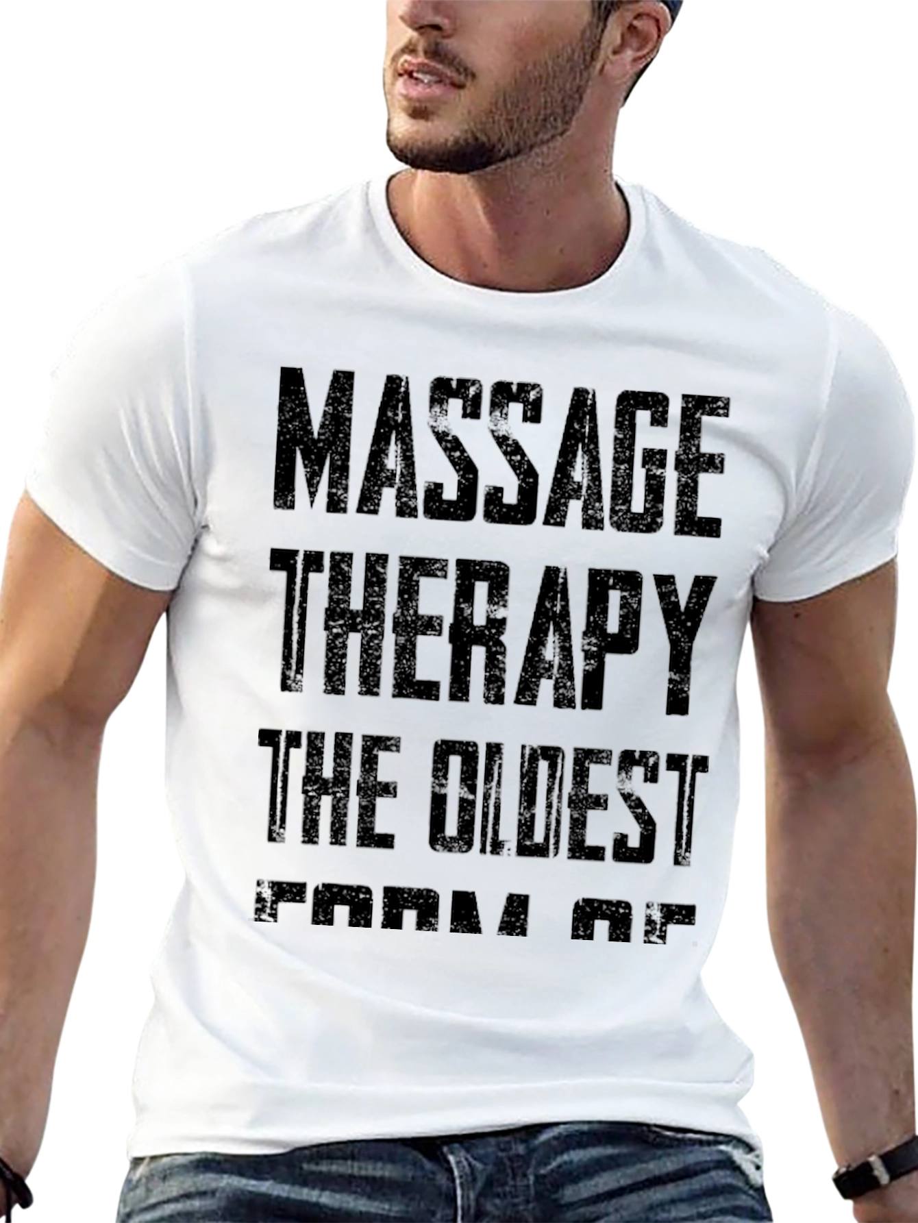 Black Massage Therapy Oldest Form Of Healing Funny T-Shirt view 13