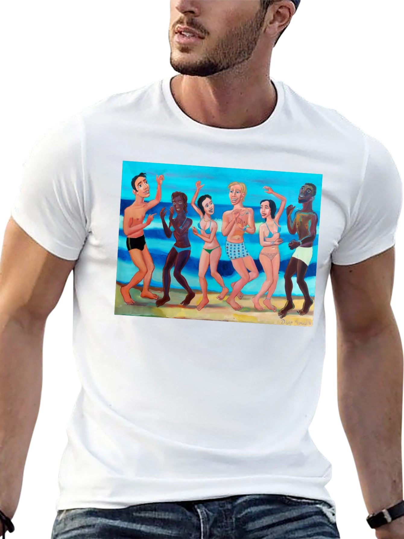 Beach Party Graphic Tee - Crew Neck - 13