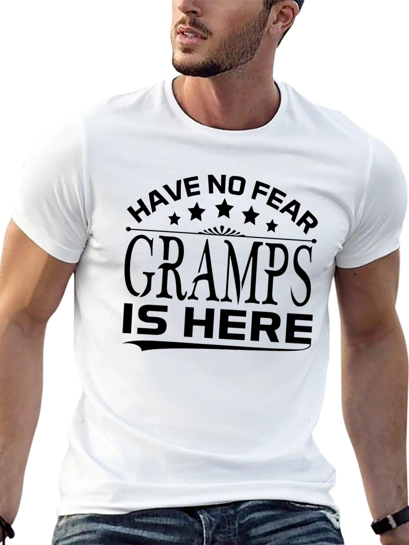Black Gramps Is Here Black T-Shirt view 13