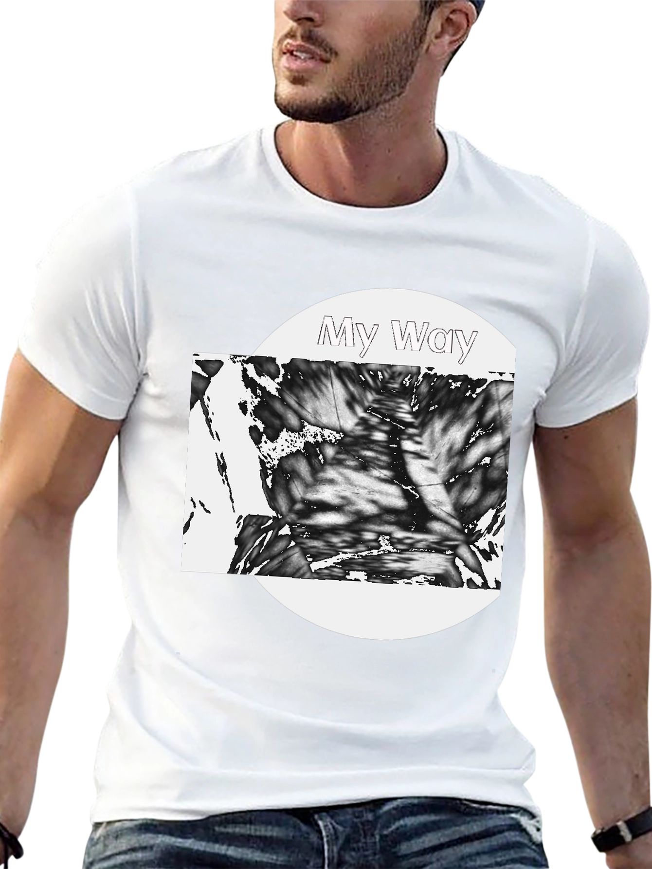 Black My Way Graphic Tee - Black Casual Shirt view 13