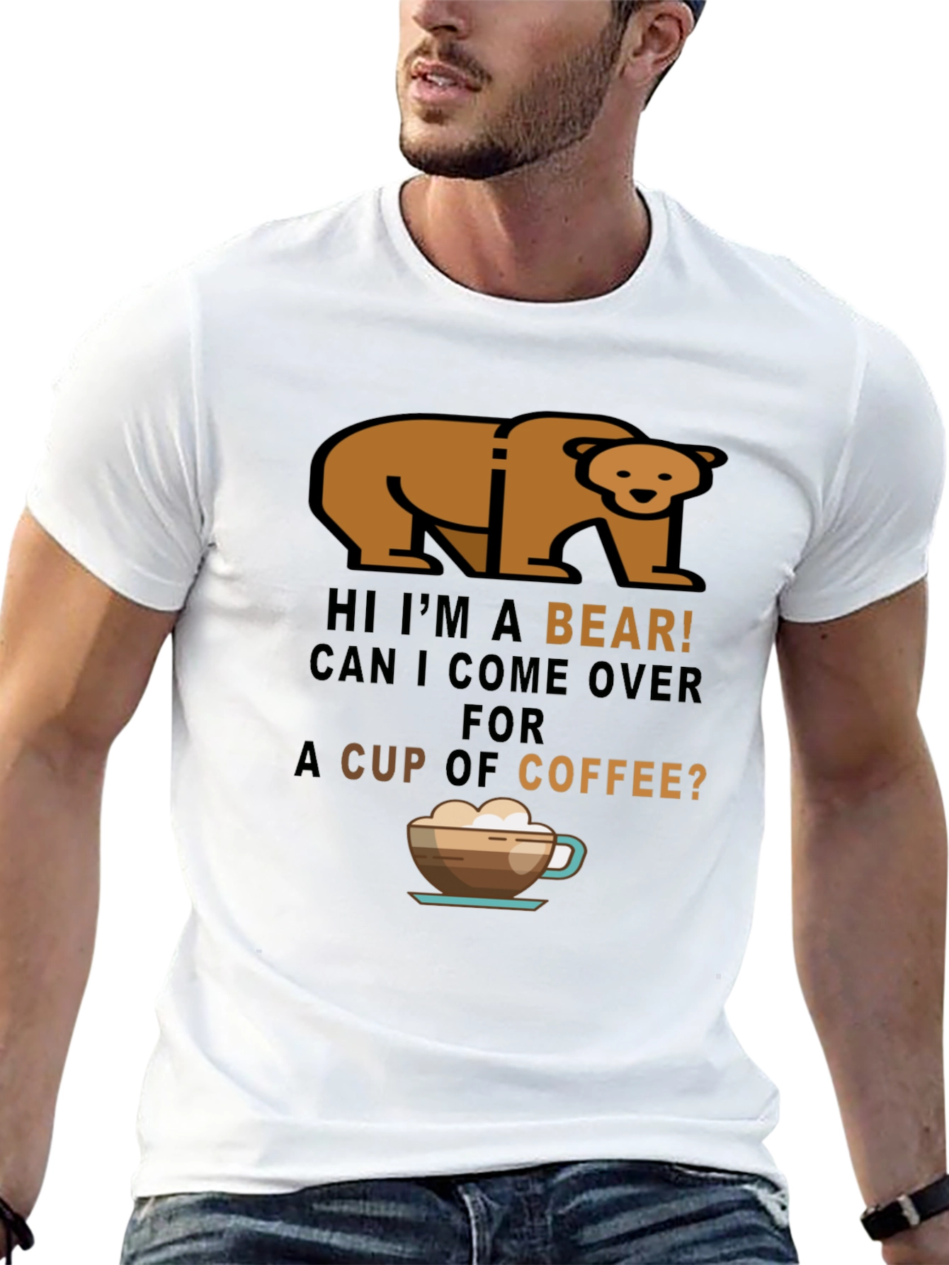 Black Bear Coffee T-Shirt - Funny Graphic Tee view 13