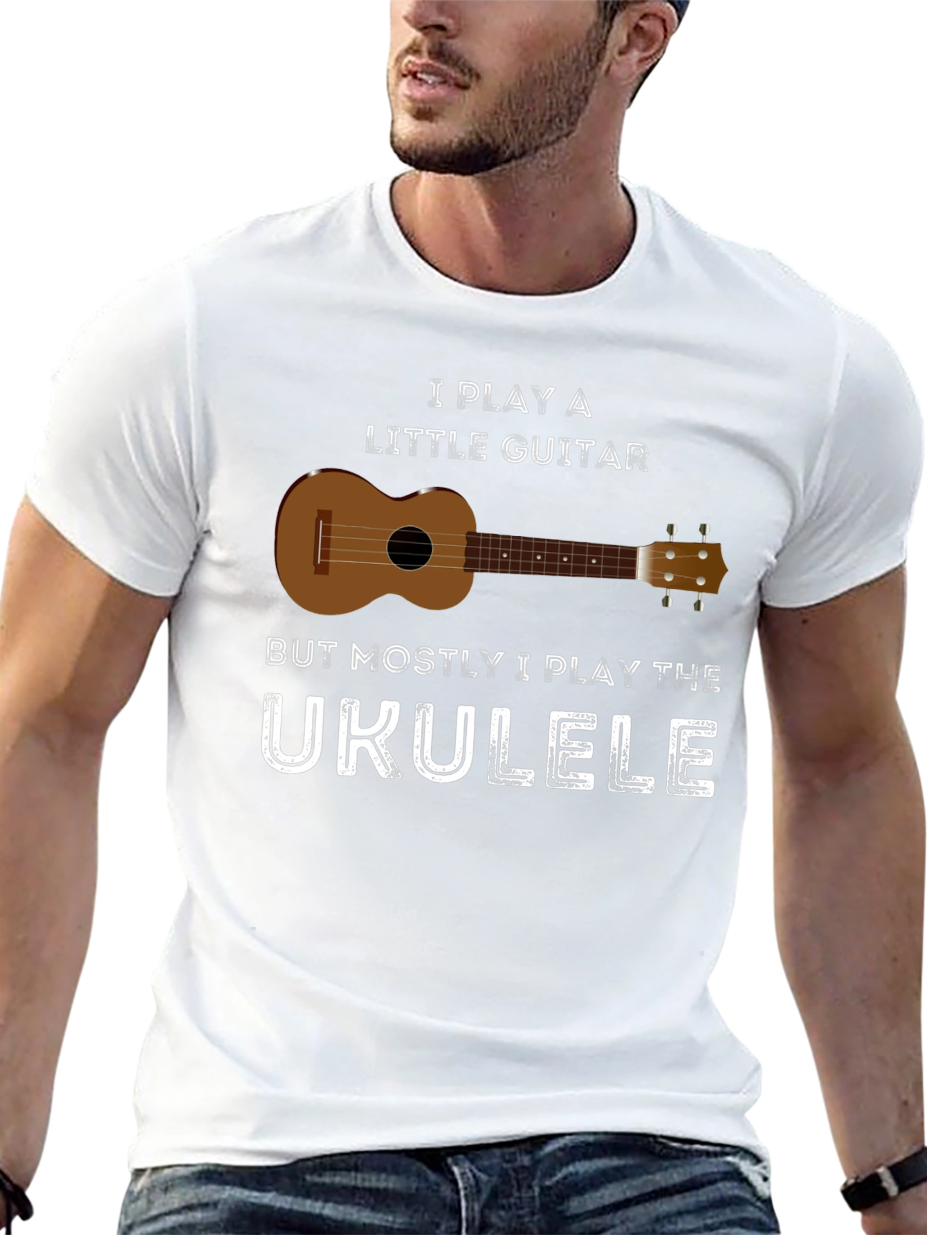 Black Ukulele T-Shirt - Funny Ukulele Player Tee view 13