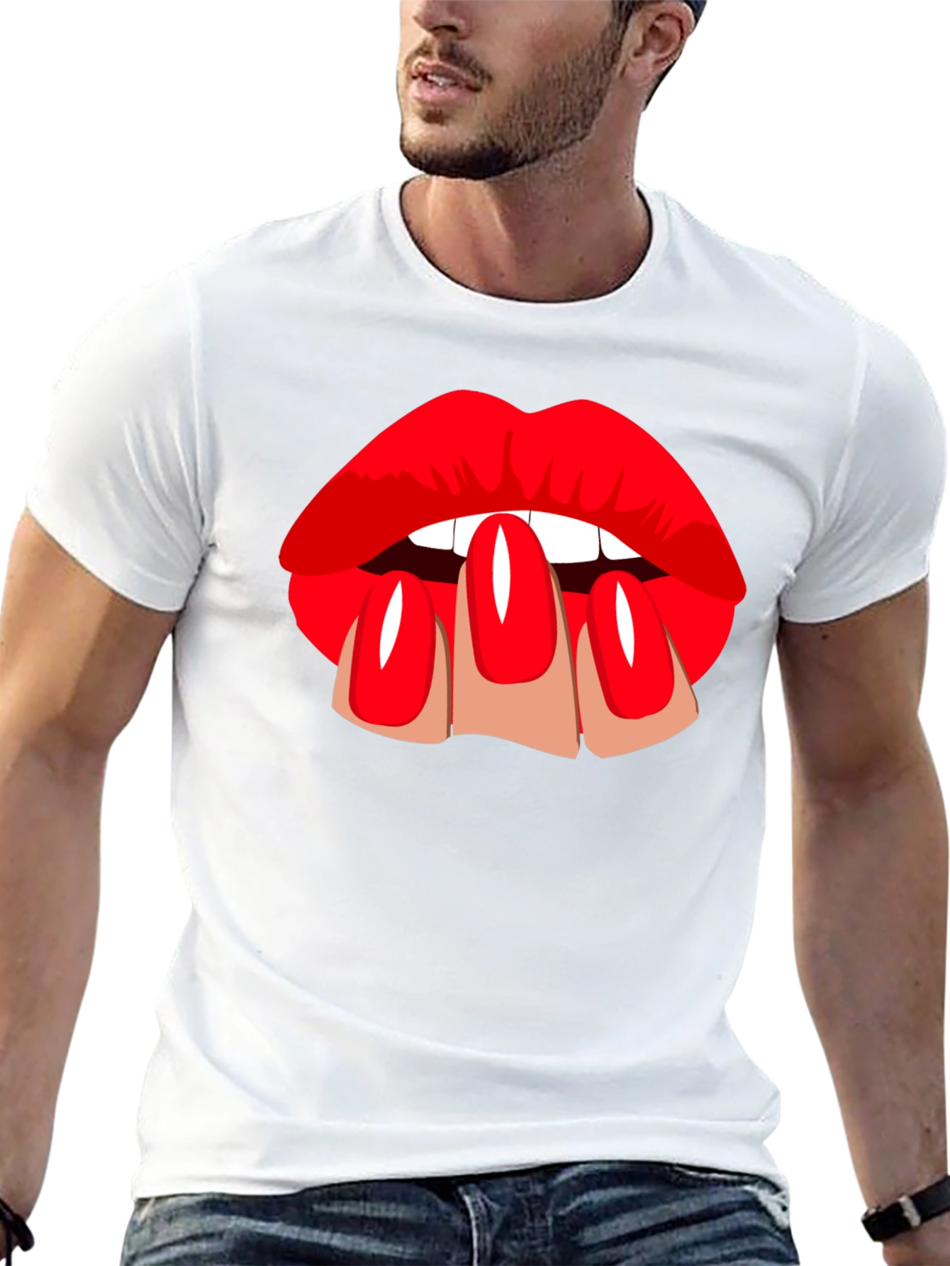 Black Lip Service Graphic T-Shirt view 13