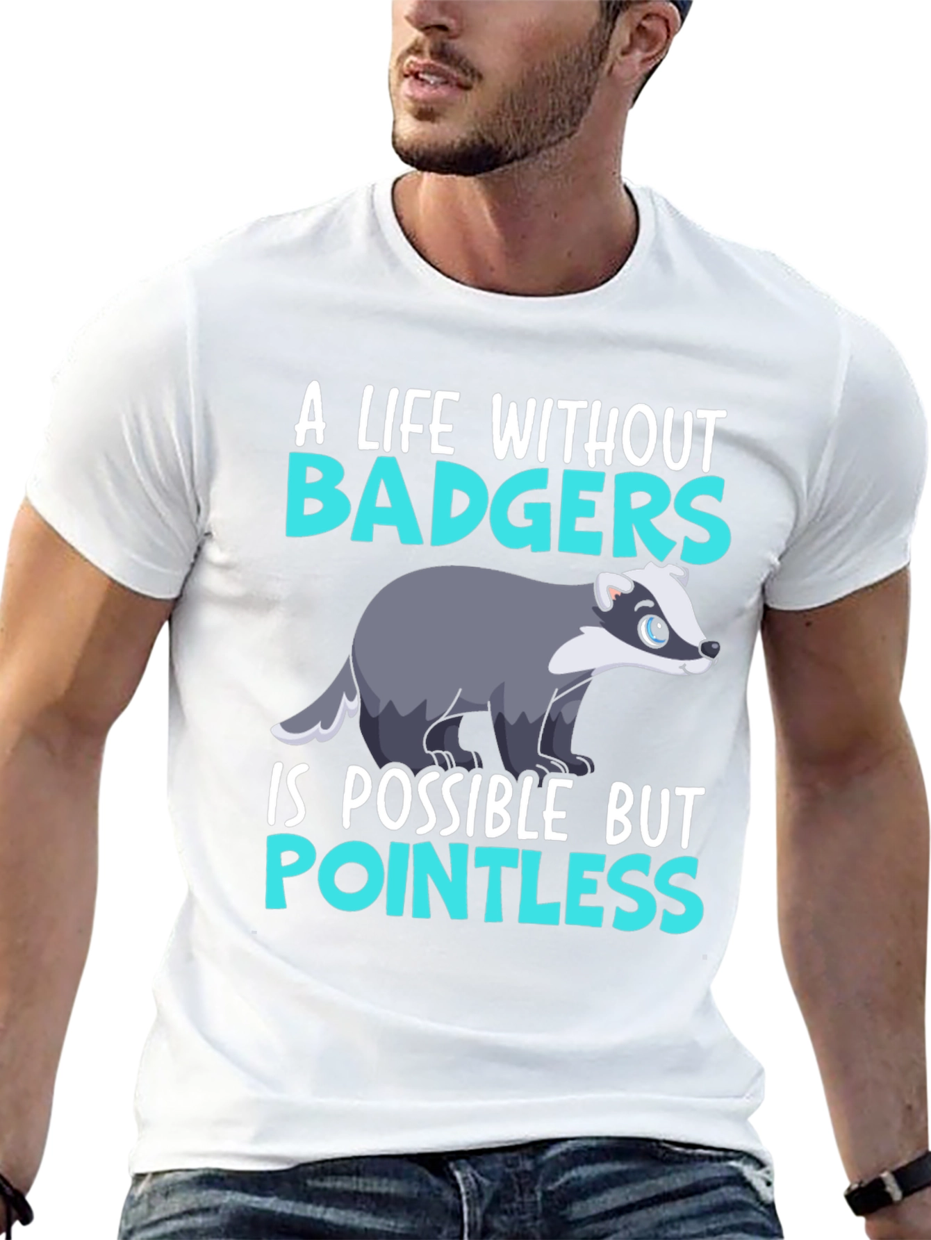 Black A Life Without Badgers Graphic Tee view 13