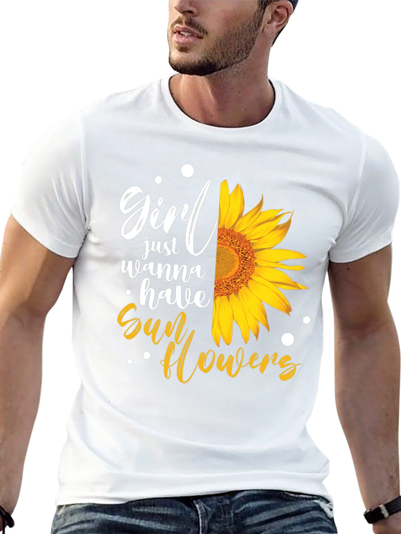 Black Girl Just Wanna Have Sunflowers T-Shirt view 13