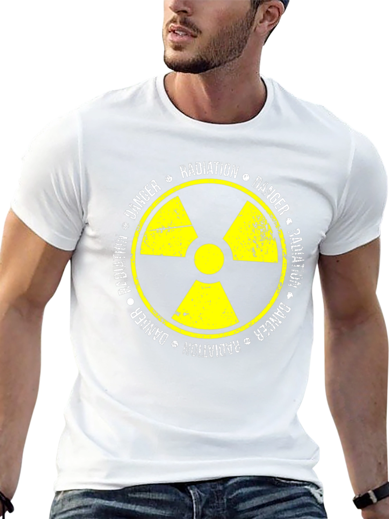 Black Radiation Danger Symbol Graphic Tee view 13