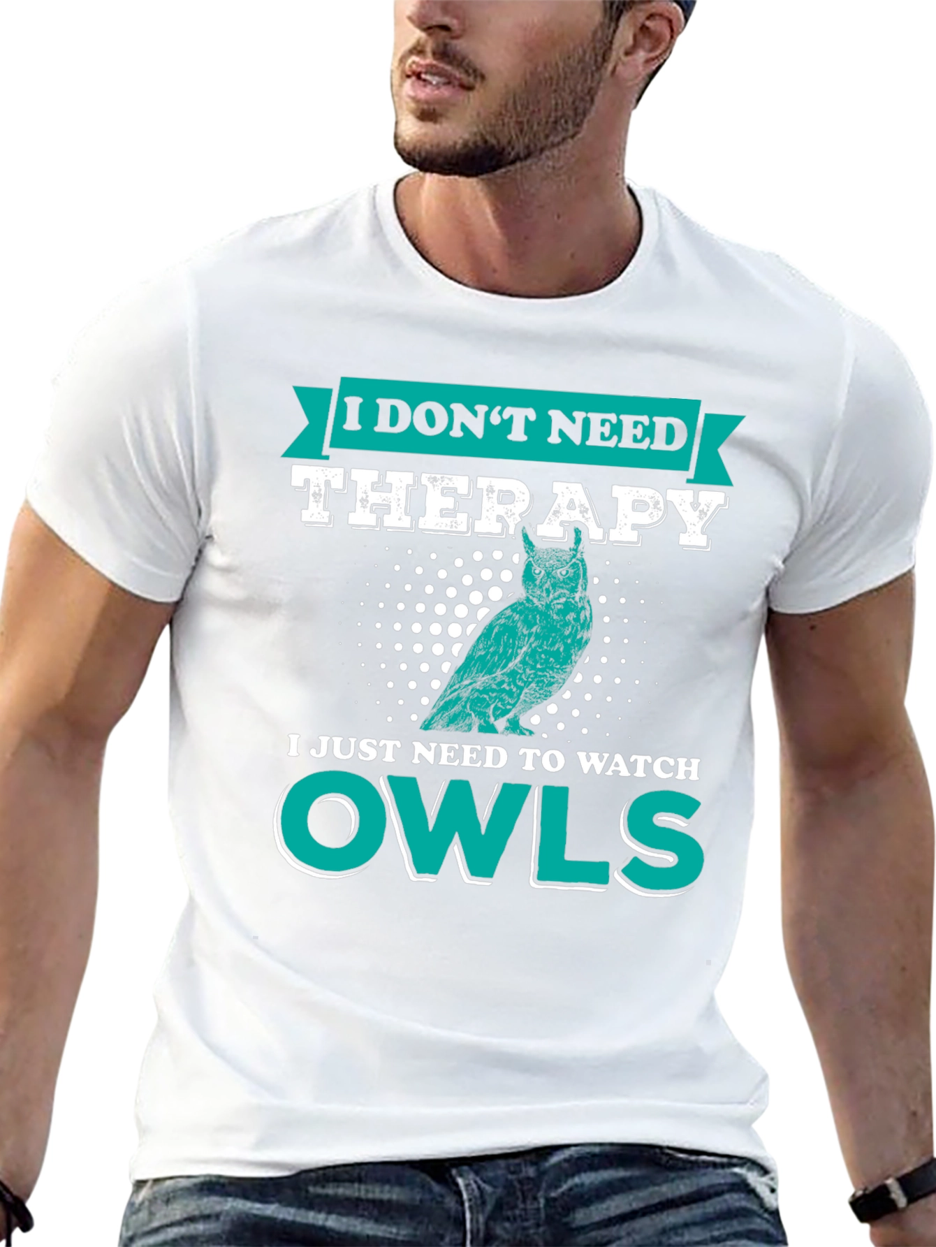 Black Owl Lover T-Shirt: I Don't Need Therapy, Just Owls view 13