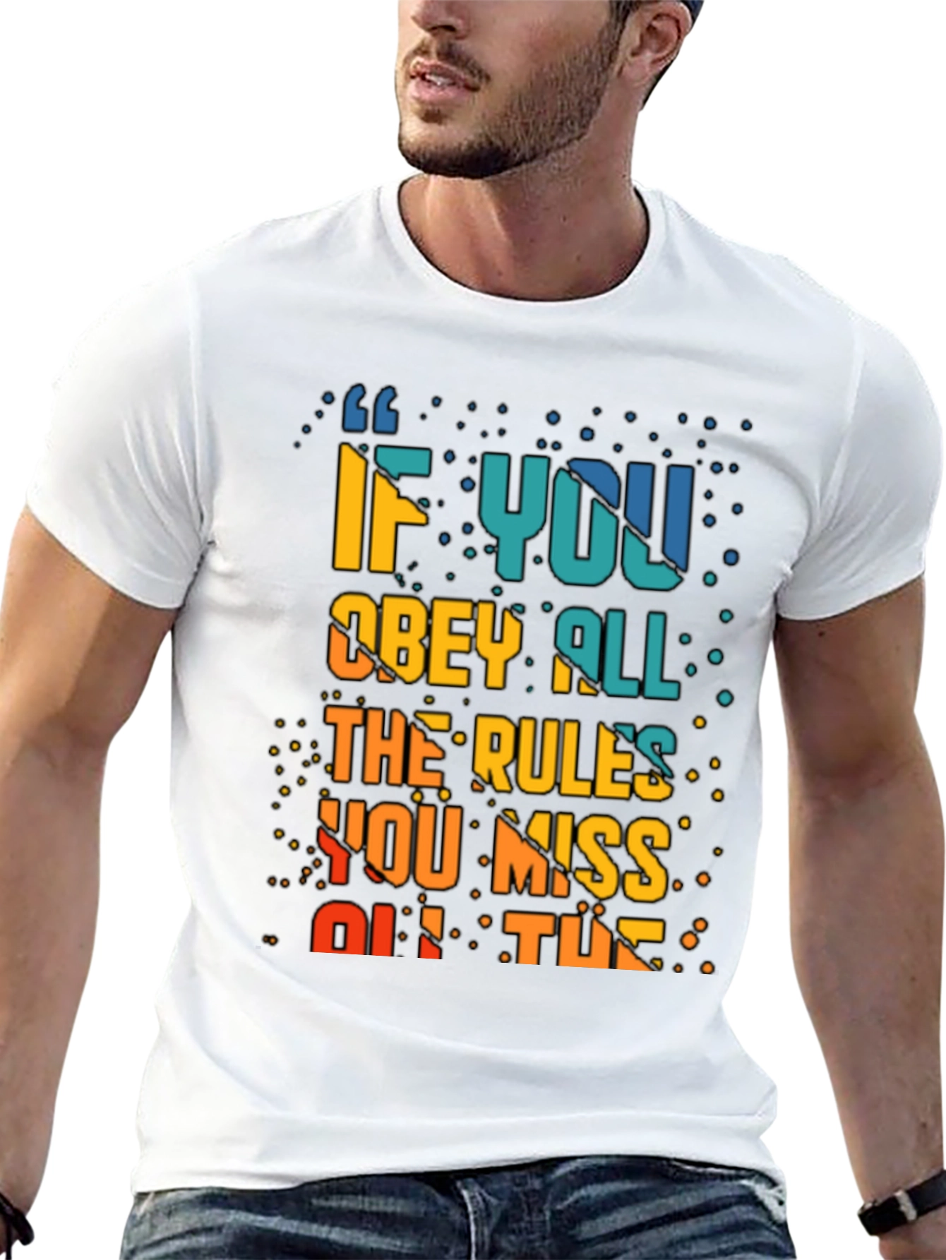 Black Rule Breaker Graphic Tee - Obey All The Rules You Miss Out Fun Shirt view 13