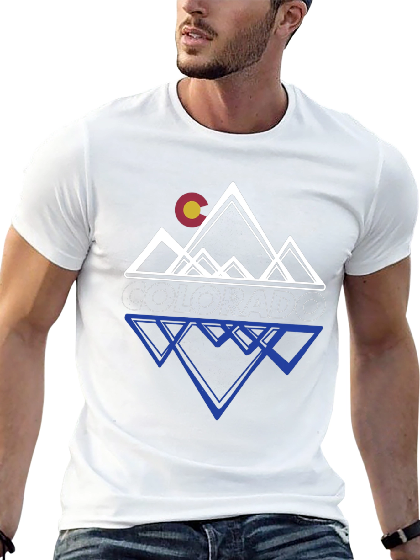 Black Colorado Mountains Graphic Tee - Black Casual T-Shirt view 13