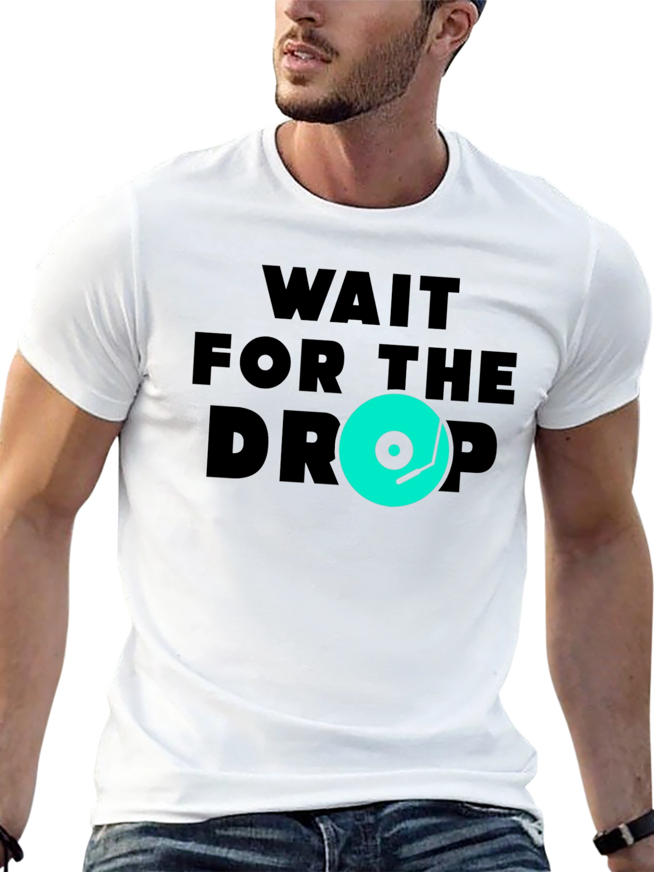 Black Wait for the Drop Graphic Tee view 13