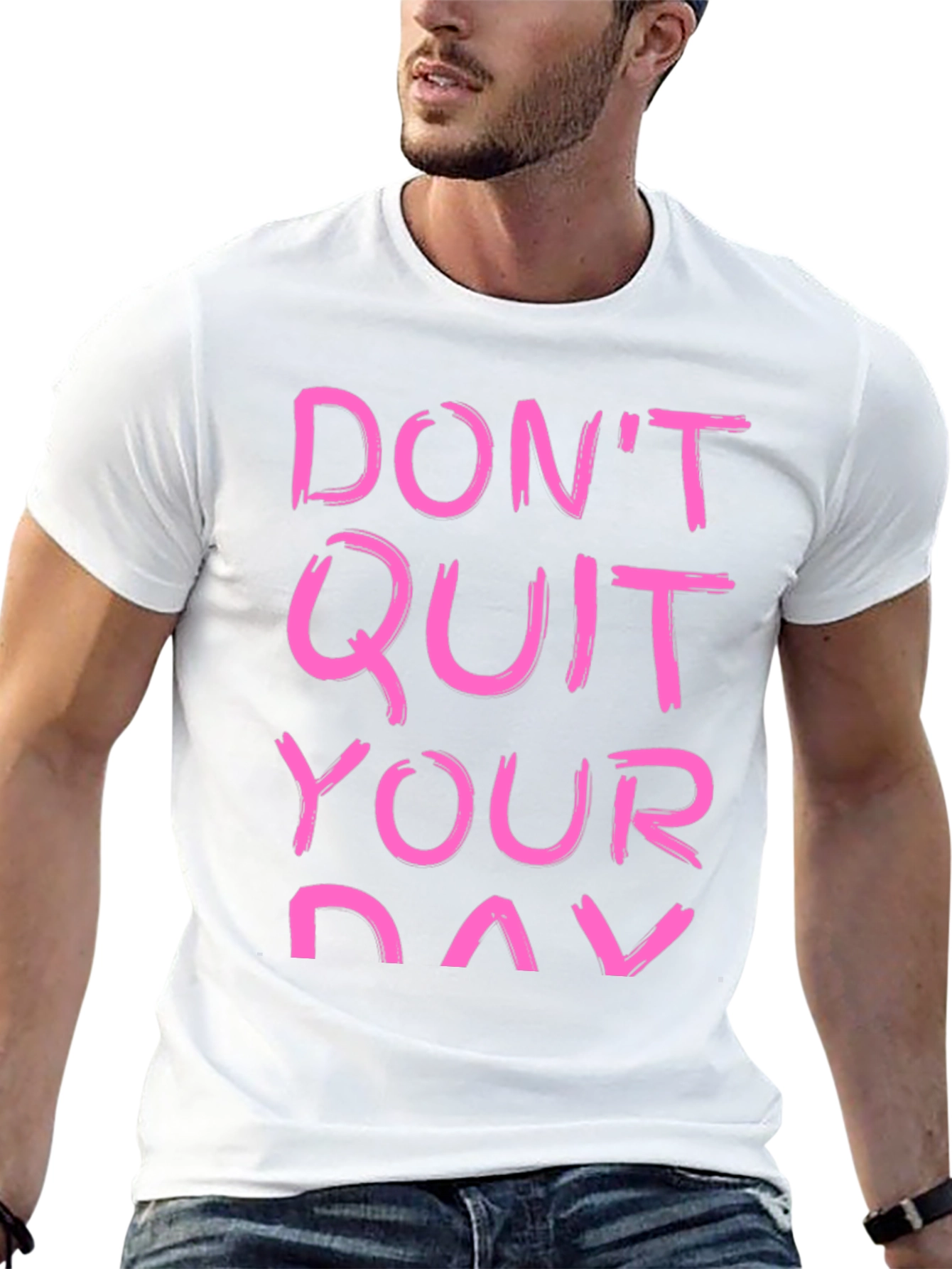 Black Motivational T-Shirt - Don't Quit Your Day Dream view 13