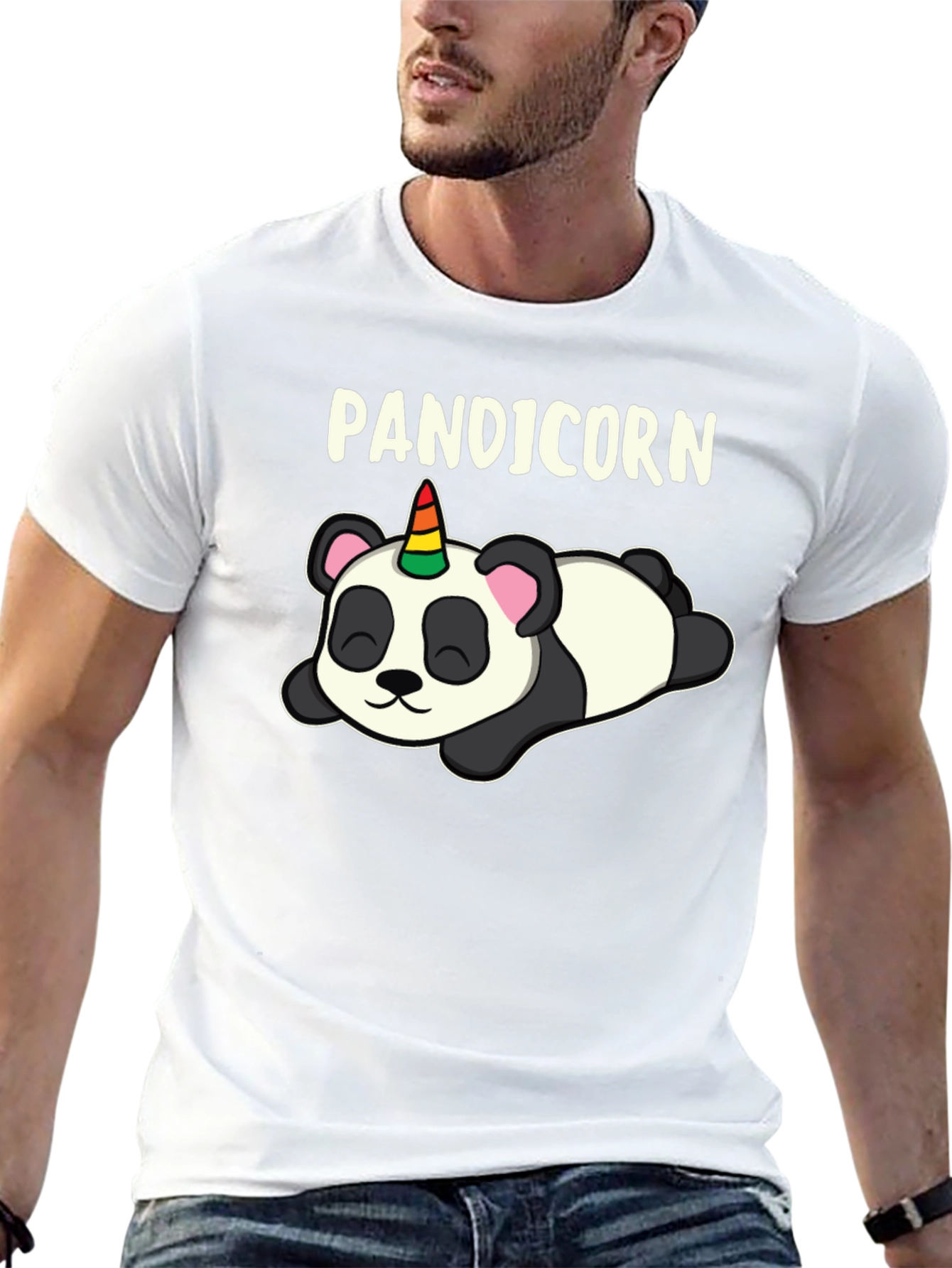 Black Punicorn Panda T-Shirt - Black view 13