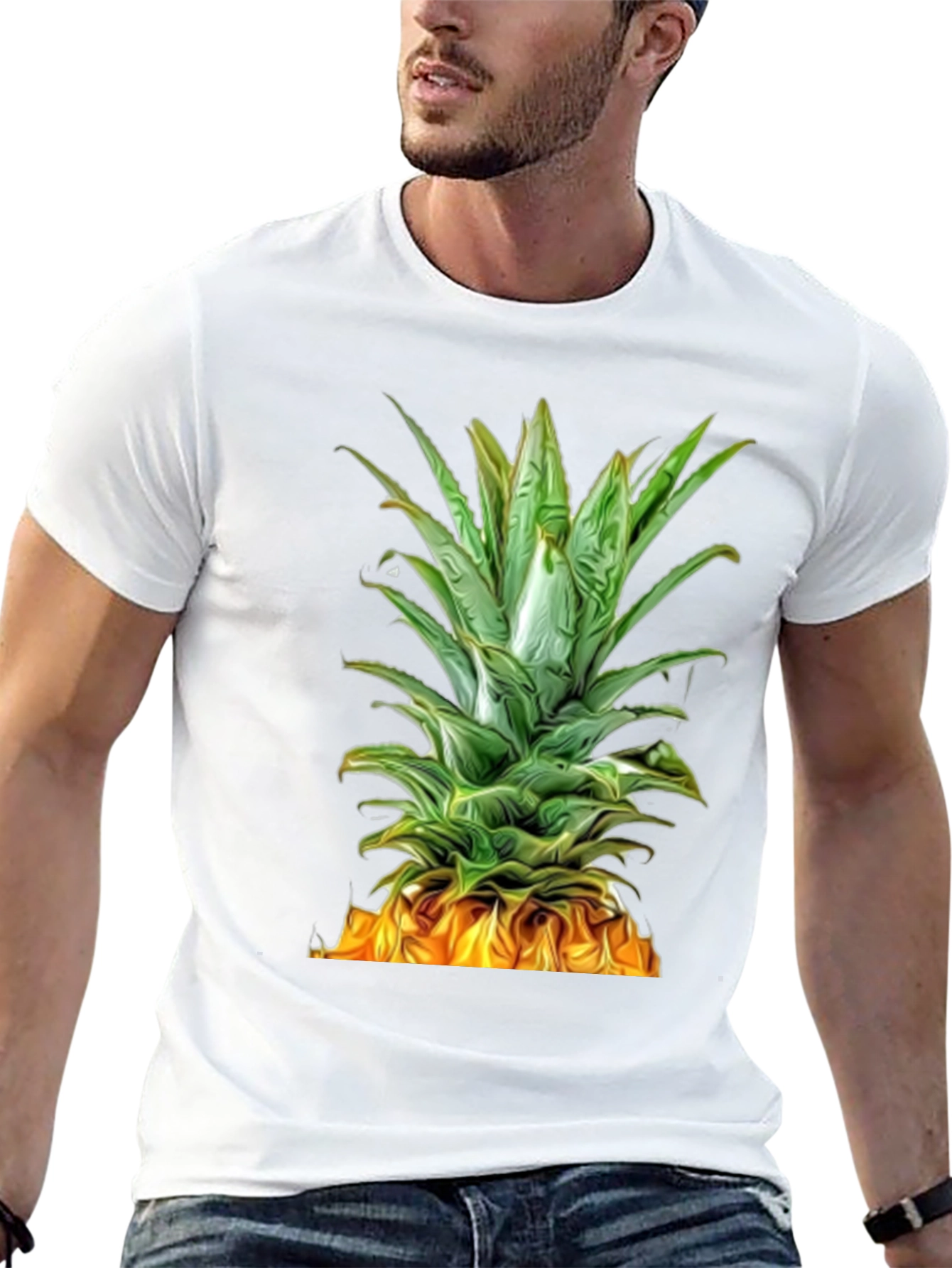 Black Pineapple Graphic Tee - Tropical Summer Style view 13