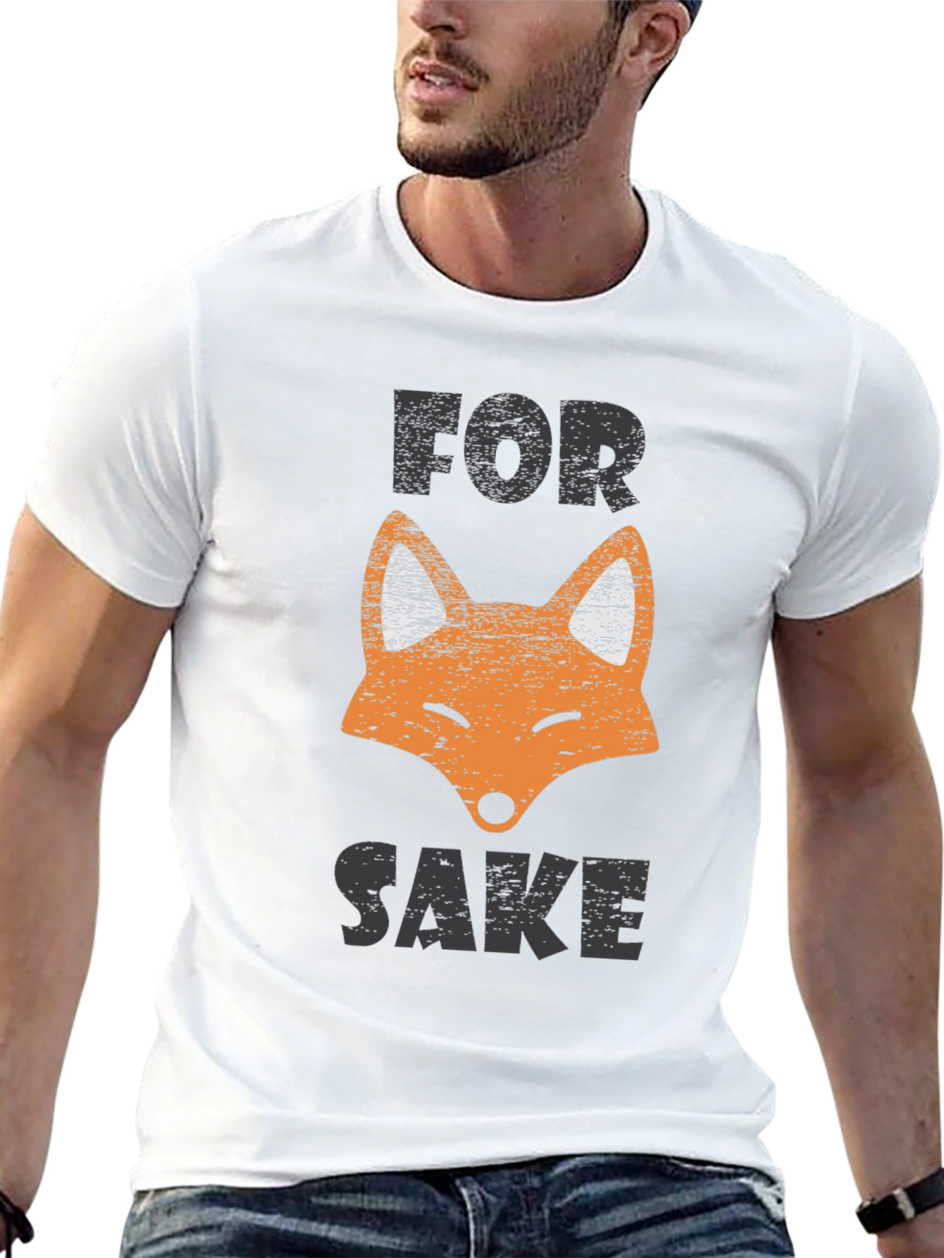 Black For Fox Sake T-Shirt - Novelty Graphic Tee view 13