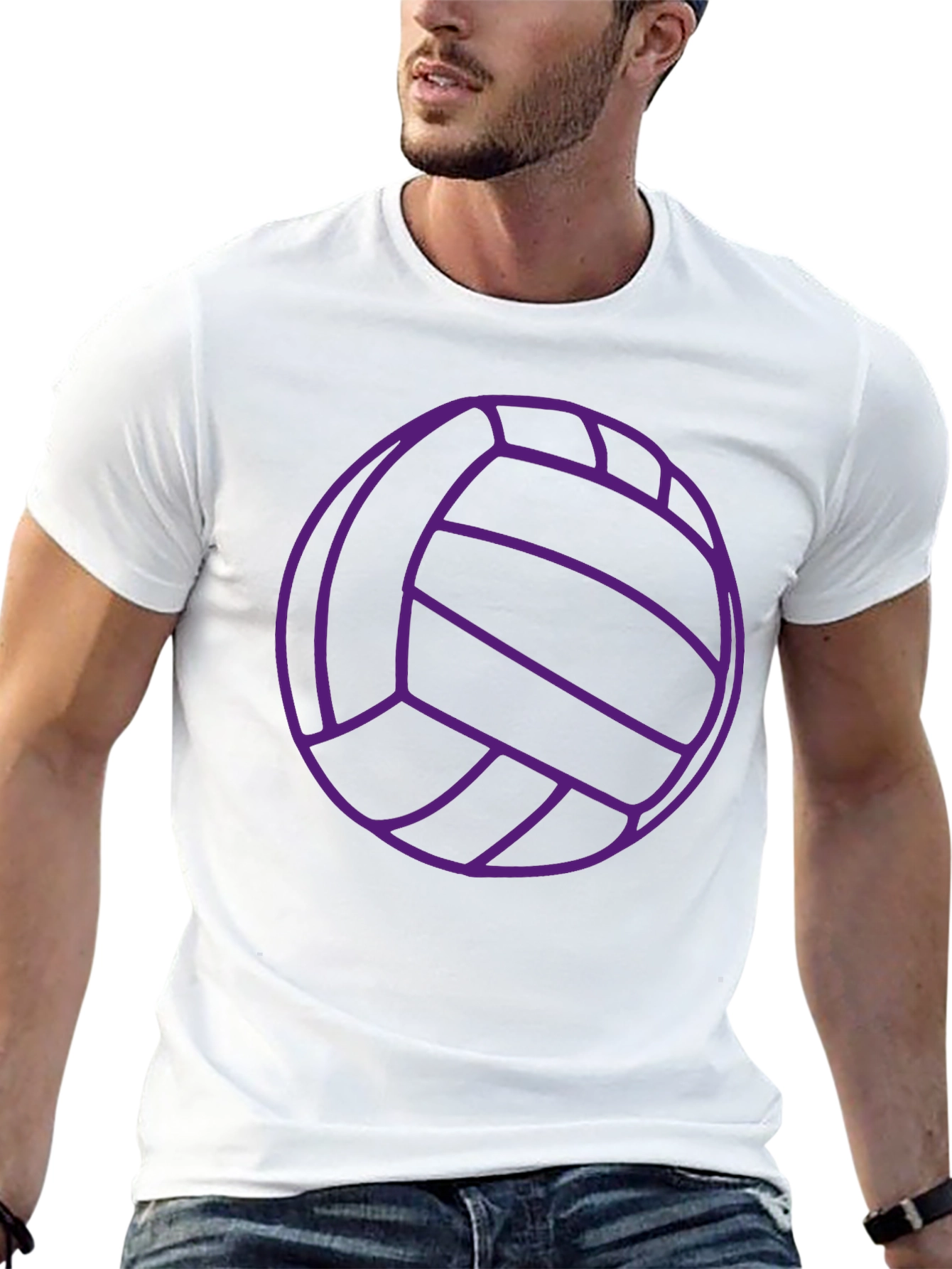 Black Volleyball Graphic T-Shirt - Black view 13