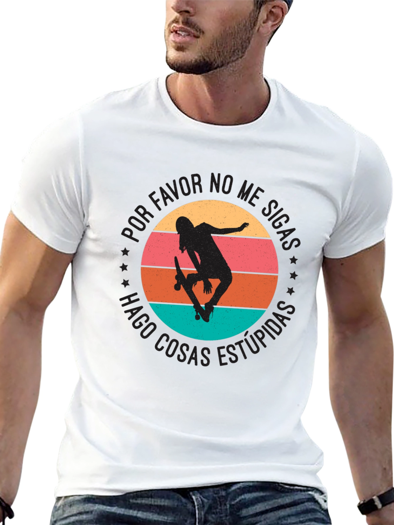 Black Skateboarder Tee - Por Favor No Me Sigas view 13
