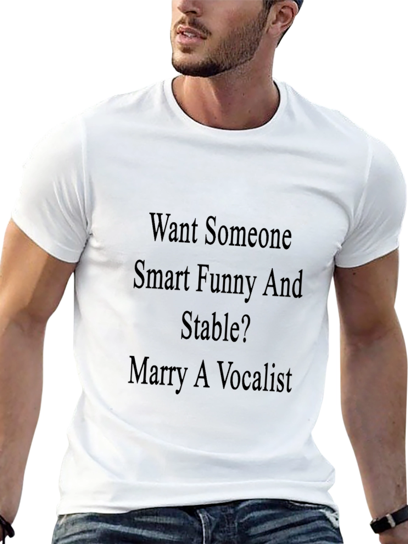 Black Vocalist T-Shirt: Smart, Funny & Stable view 13