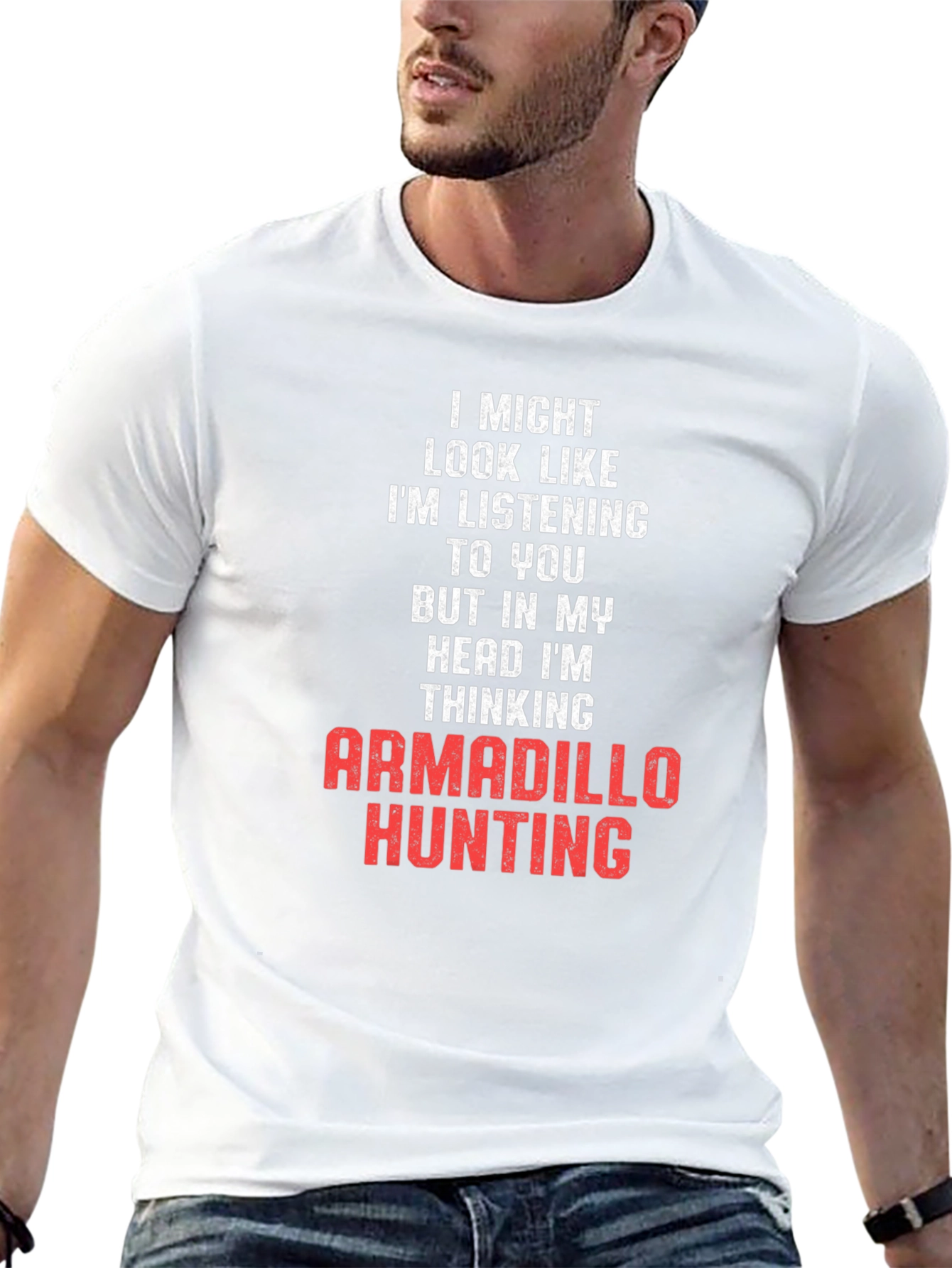 Black Armadillo Hunting T-Shirt - Funny Novelty Tee view 13