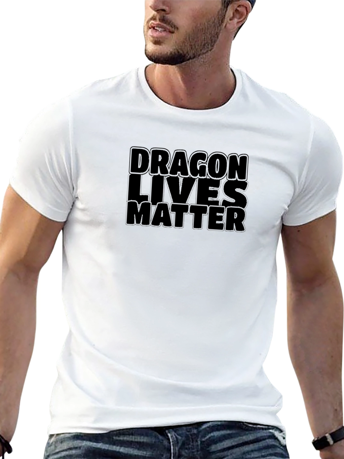 Black Dragon Lives Matter Graphic T-Shirt view 13