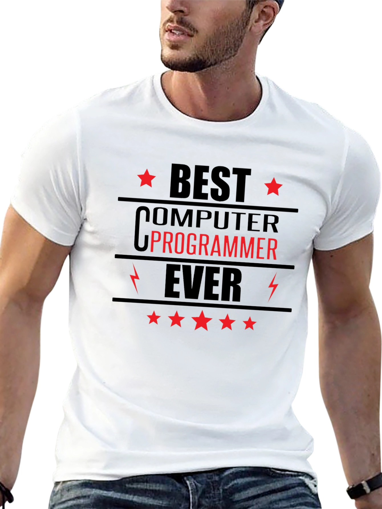 Black Best Computer Programmer Ever T-Shirt view 13