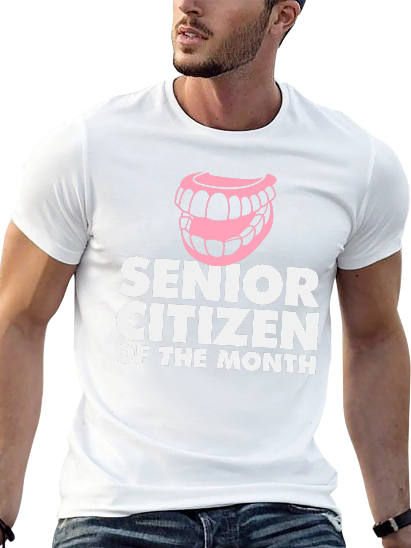 Black Senior Citizen of the Month T-Shirt Funny Dentures view 13