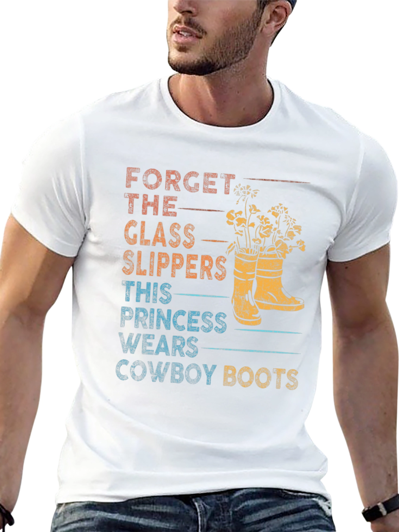 Forget Glass Slippers Cowboy Boots T-Shirt - 13