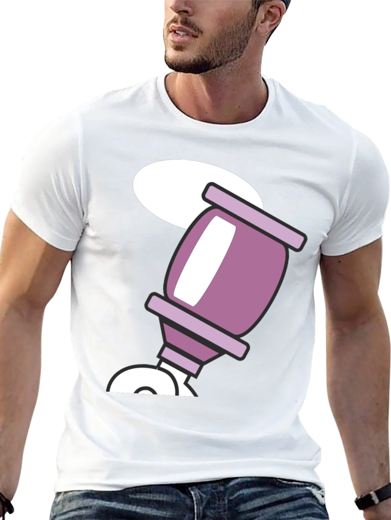 Black Retro Cartoon Drink Black T-Shirt view 13