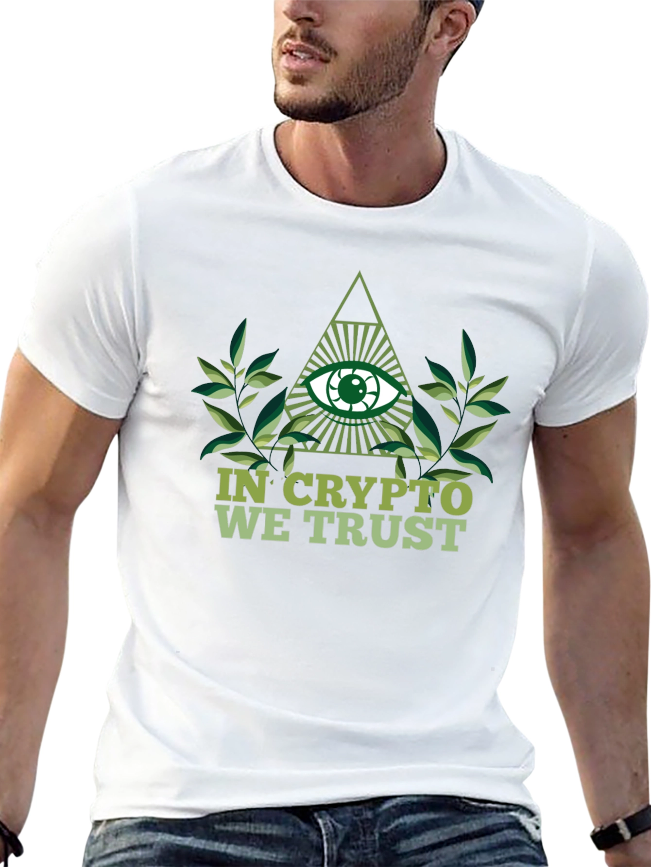 Black Crypto Trust T-Shirt - Illuminati Eye Design view 13