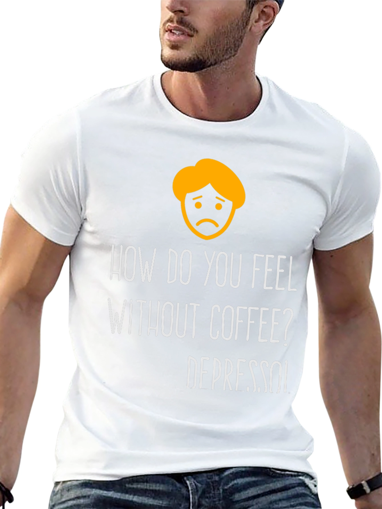 Black Depresso Funny T-Shirt - Coffee Lover Tee view 13