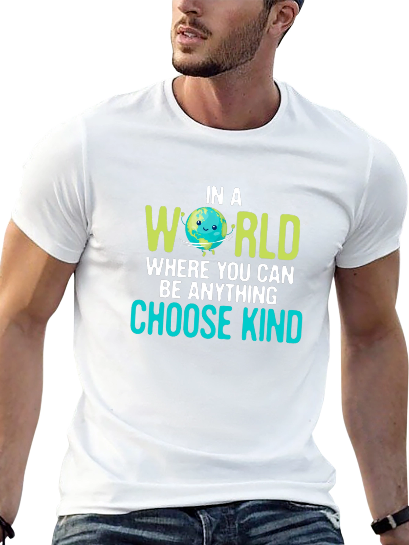 Black Choose Kind Earth Graphic Black T-Shirt view 13