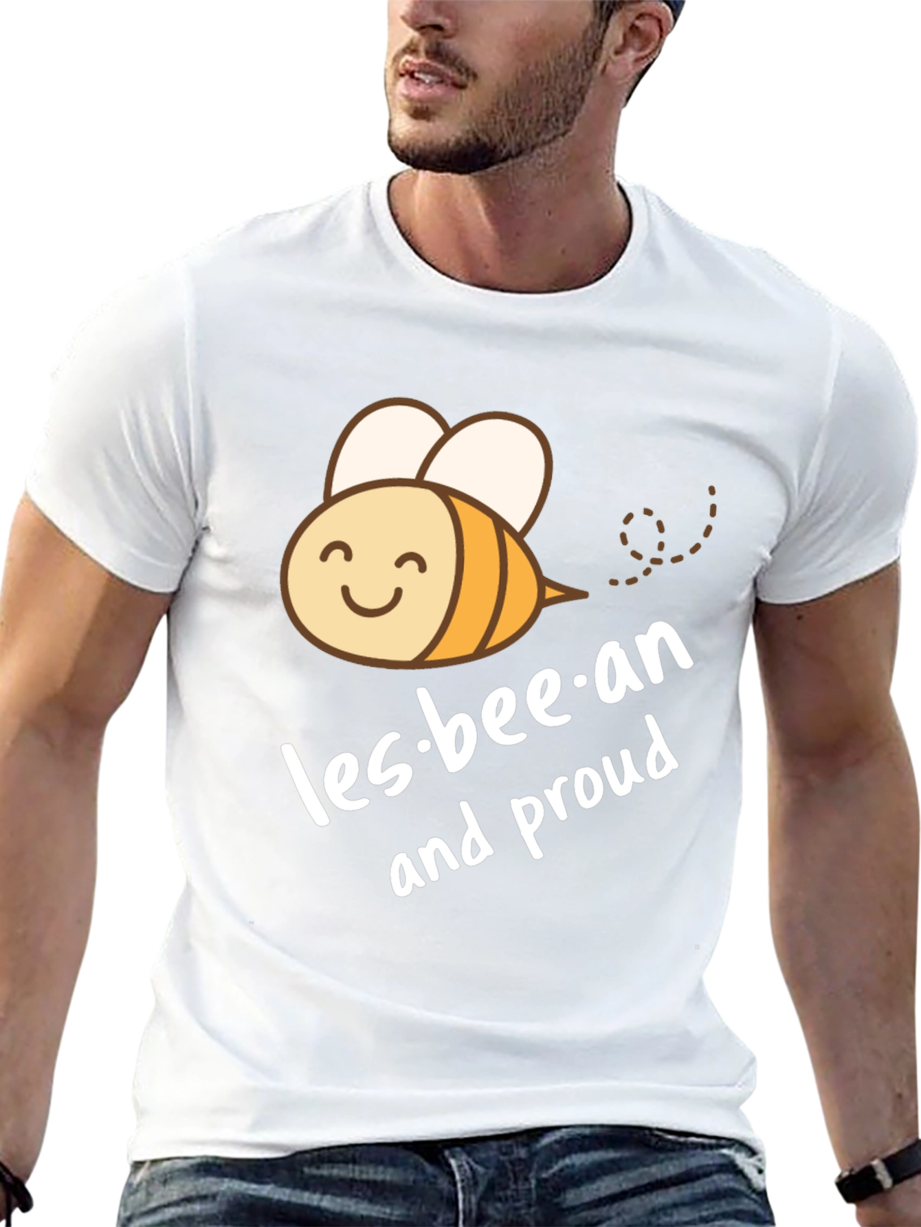 Black Les-bee-an and Proud Black T-Shirt view 13