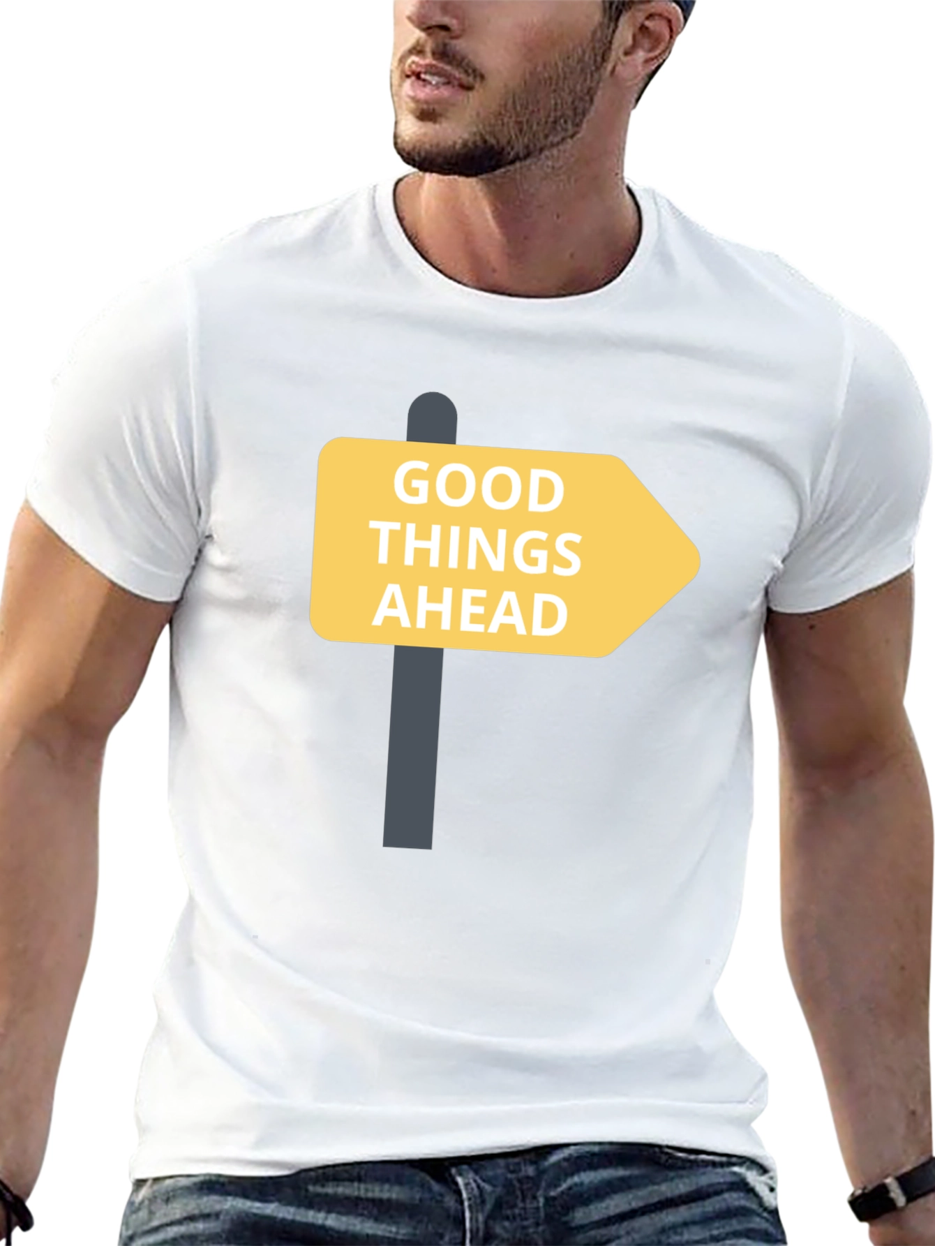 Black Good Things Ahead T-Shirt - Motivational Tee view 13