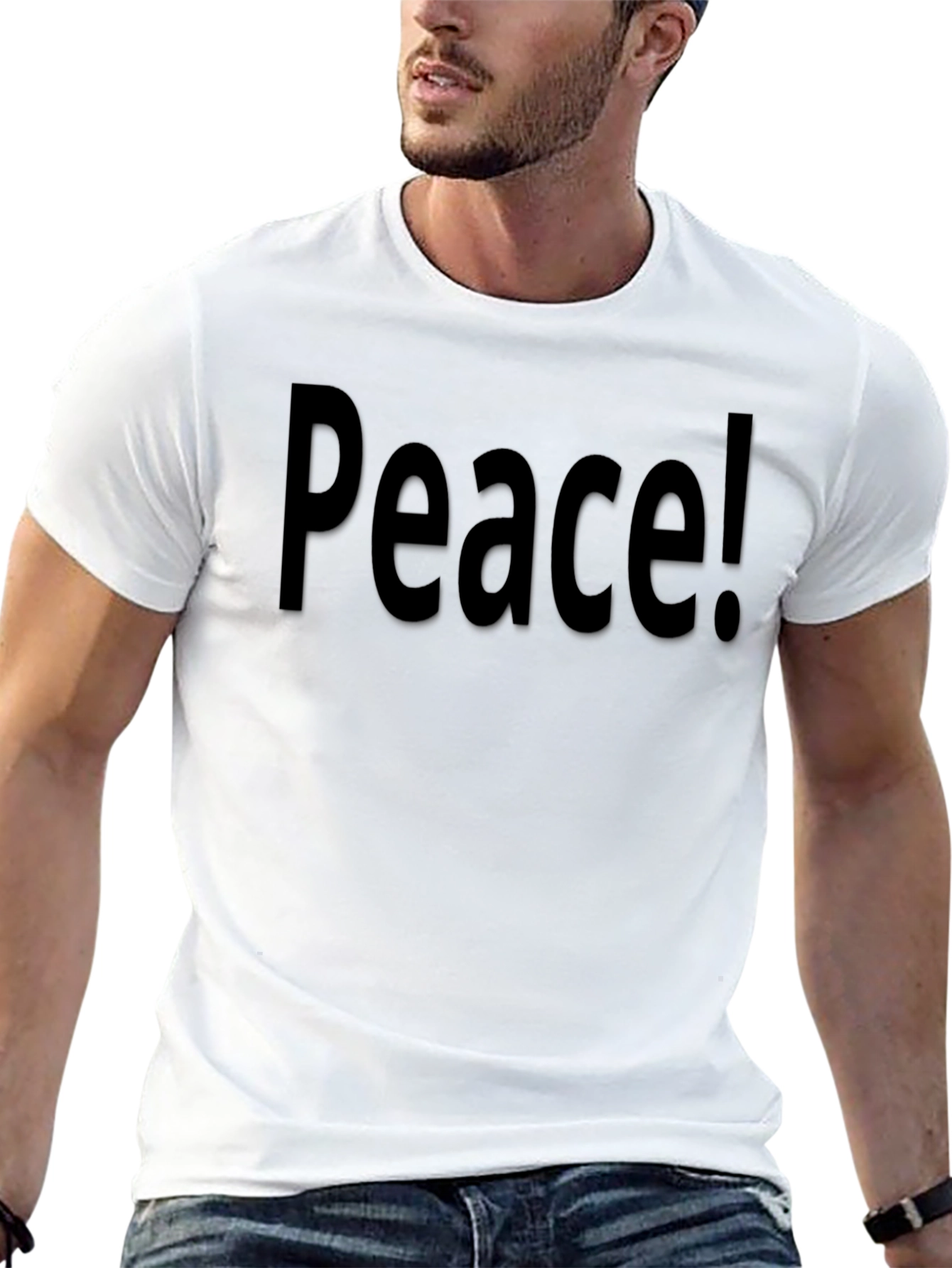 Black Peace! Black Graphic Tee - Men's Casual Comfort view 13