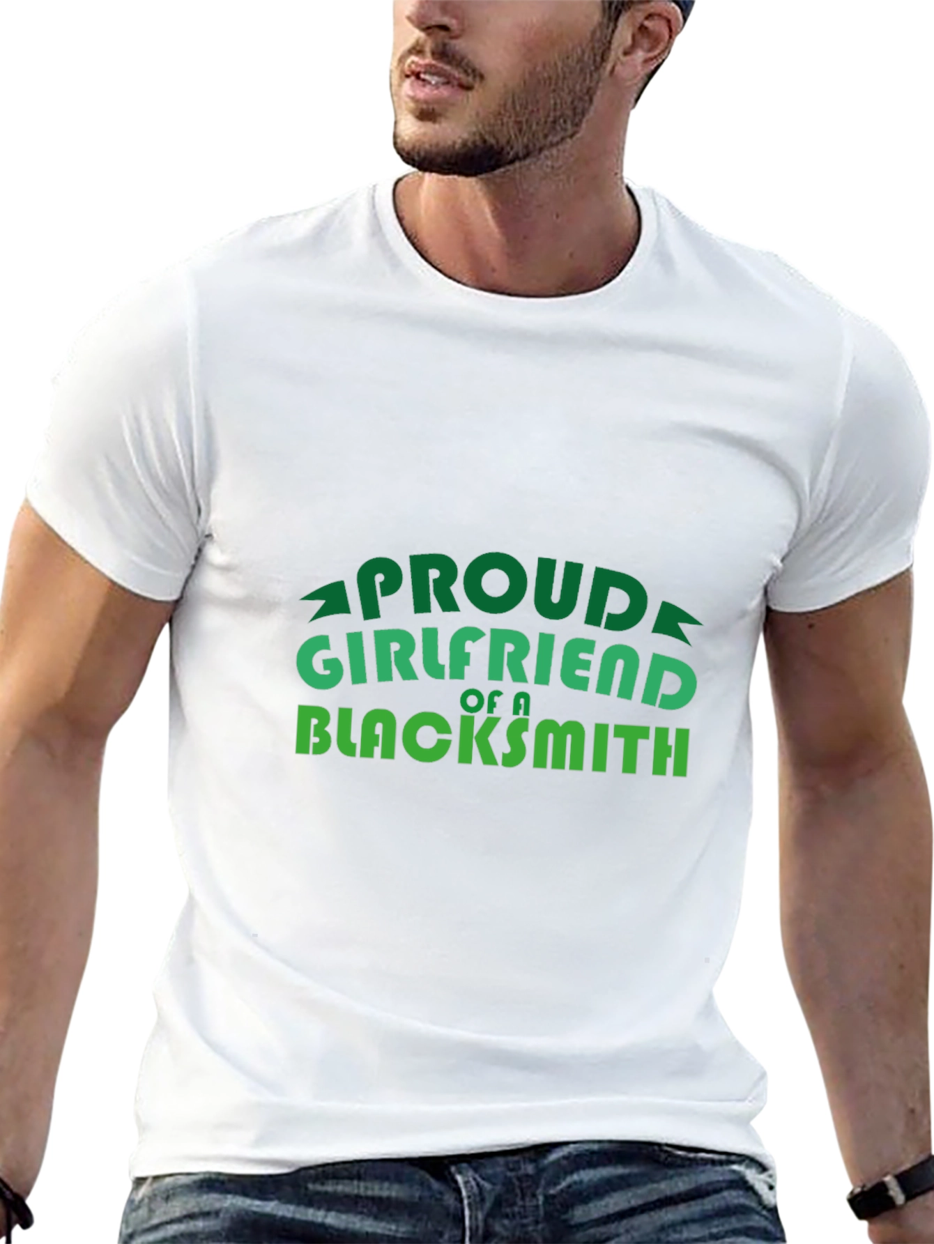 Black Proud Girlfriend of a Blacksmith T-Shirt view 13
