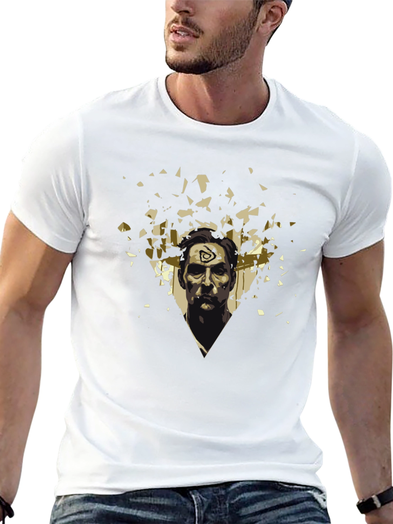 Black True Detective Inspired Graphic T-Shirt view 13