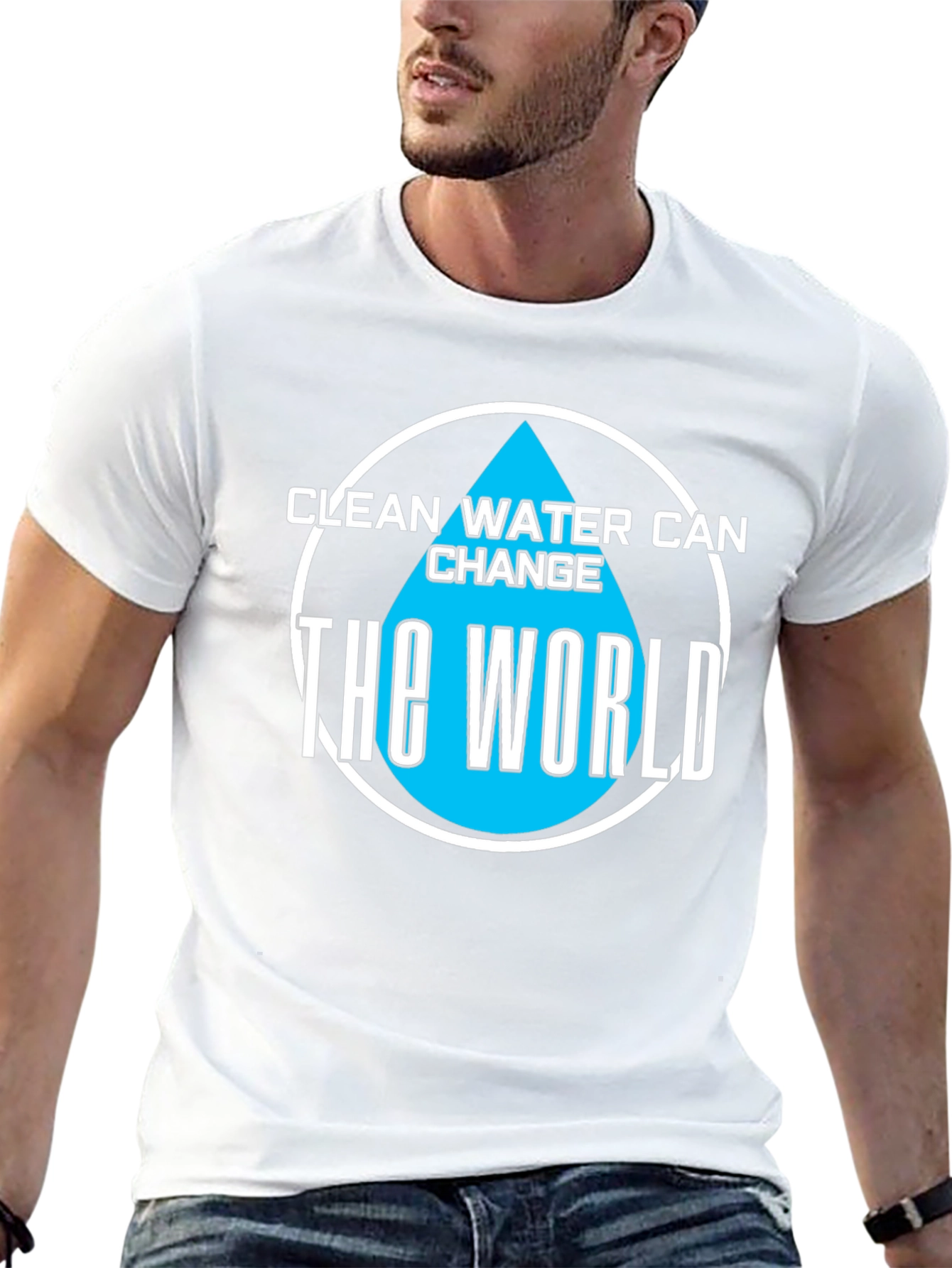 Black Clean Water Can Change the World T-Shirt view 13
