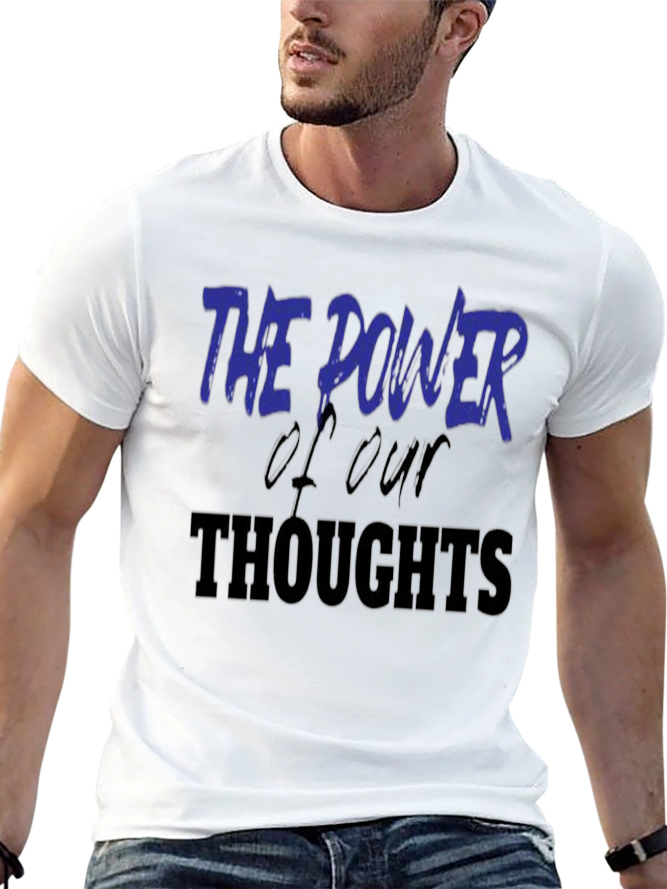 Black Power of Thoughts Graphic Tee - Inspiring Message view 13