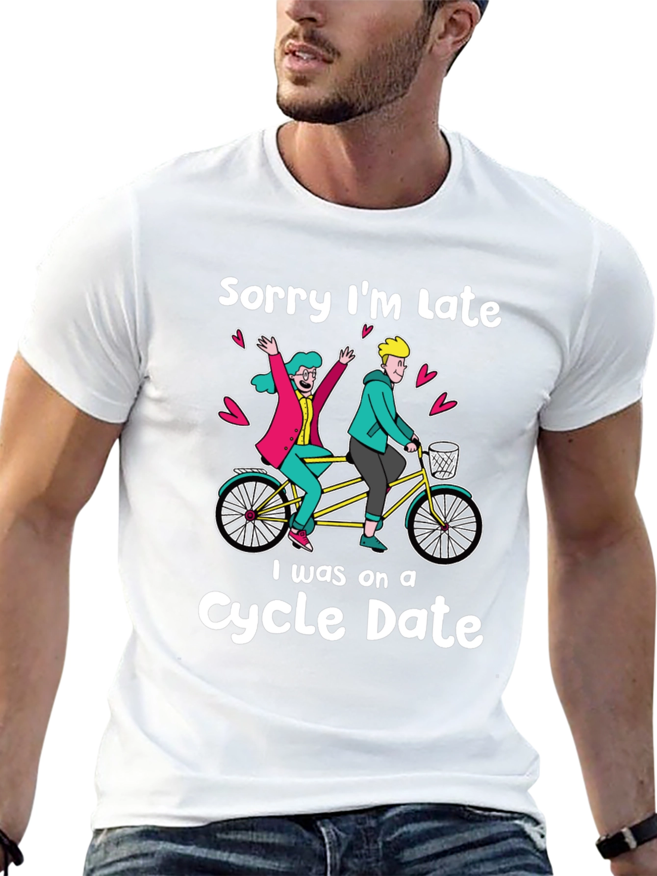 Black Funny Cycle Date Graphic Tee - Unisex view 13