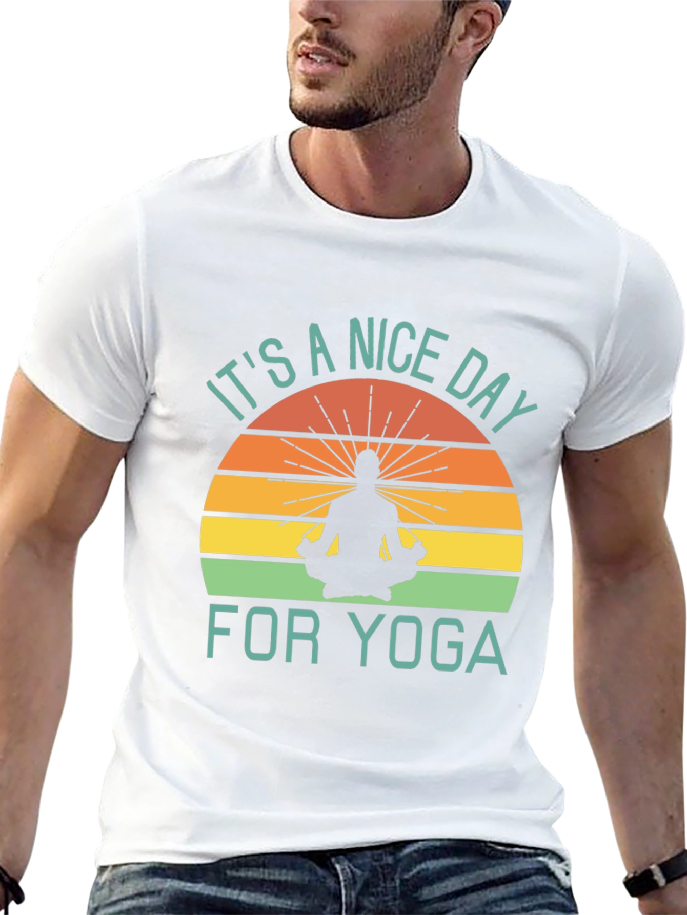 Black Yoga Day T-Shirt view 13