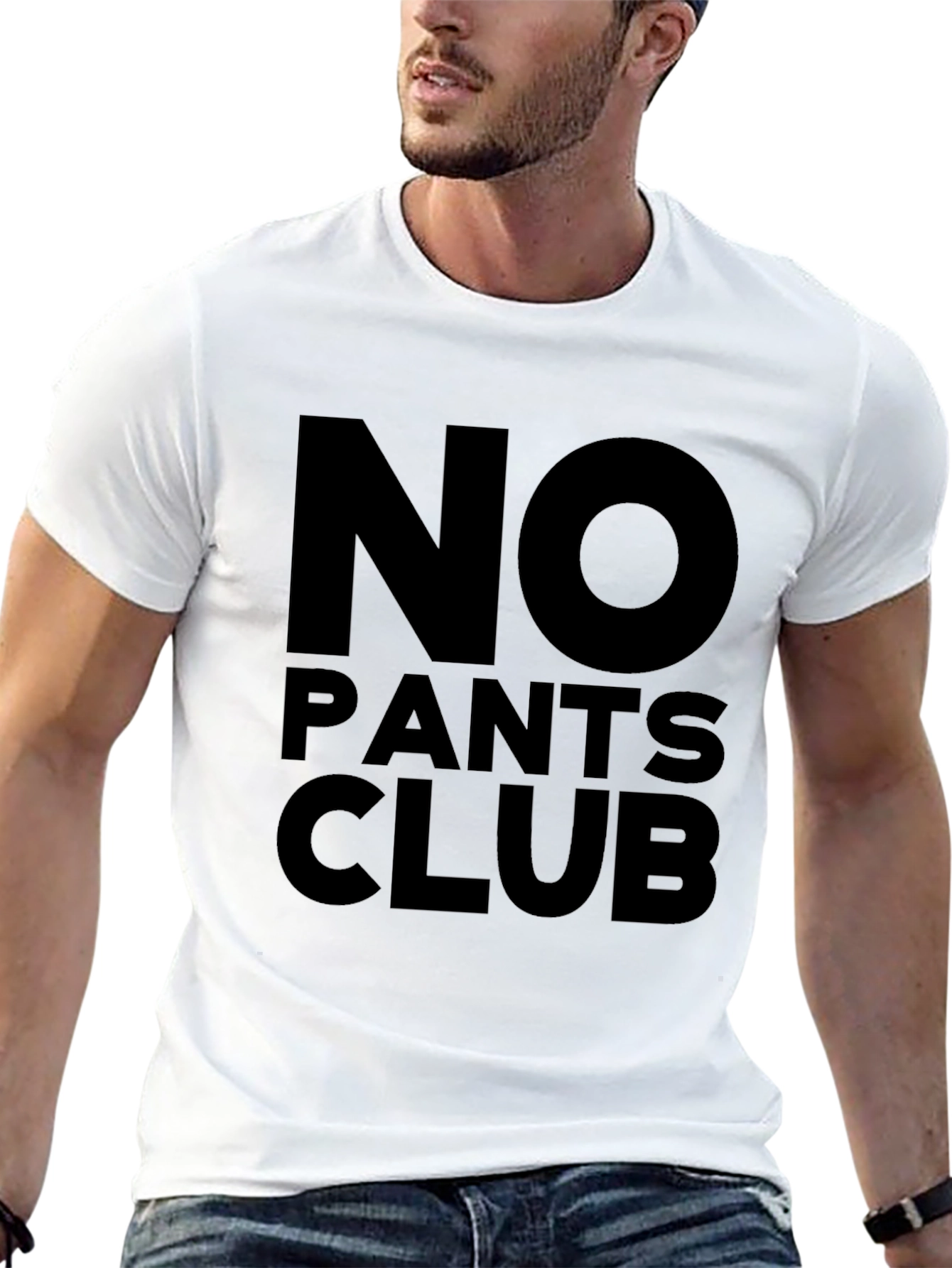 Black No Pants Club Black T-Shirt view 13