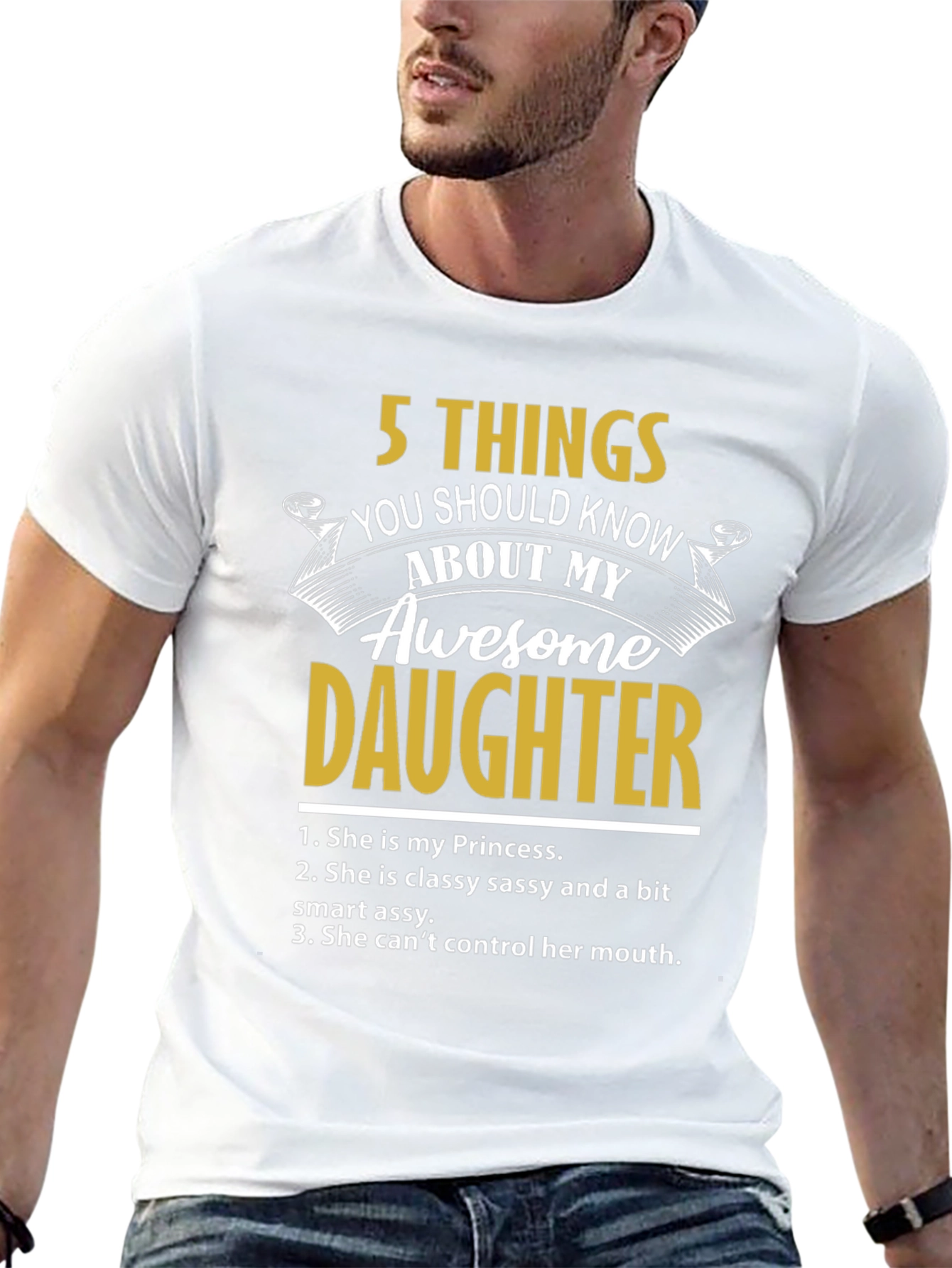 Black Awesome Daughter Graphic T-Shirt view 13